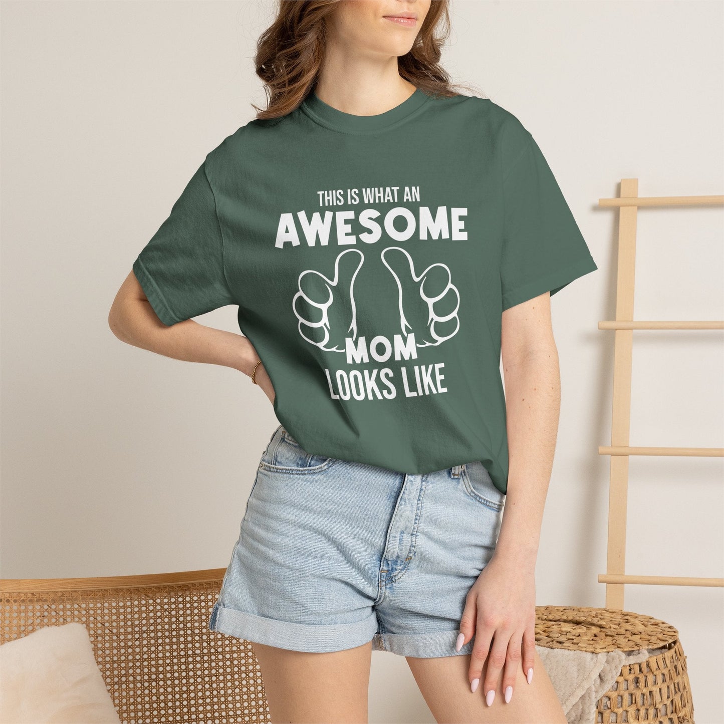 Mom T-shirt Mother's Day Mama Tee Unisex Comfort Colors Garment-Dyed Cotton h25