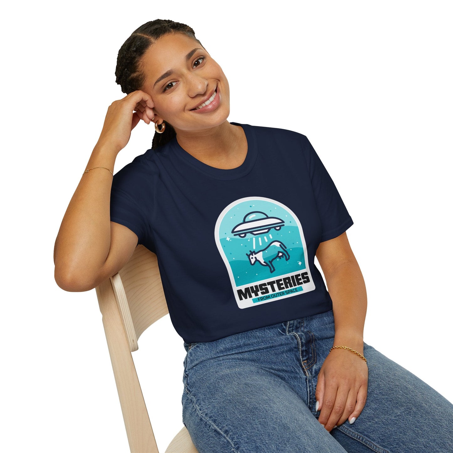 Mysteries UFO Abduction TShirt  Retro Alien Space Graphic Tee