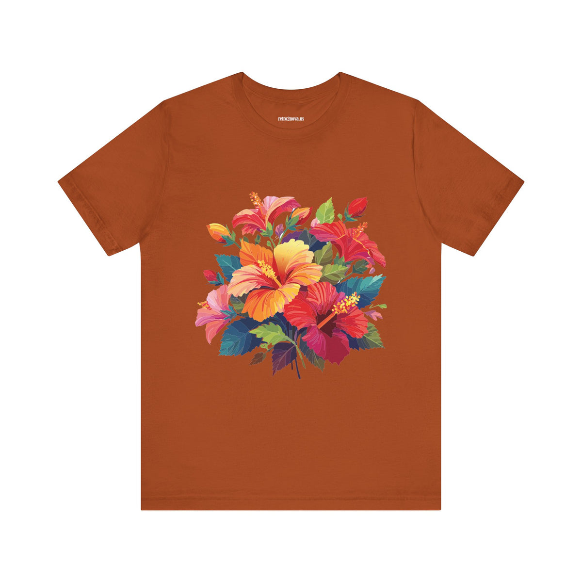 Floral Graphic Unisex Cotton Bella+Canvas Tee with Flowers Design ab7