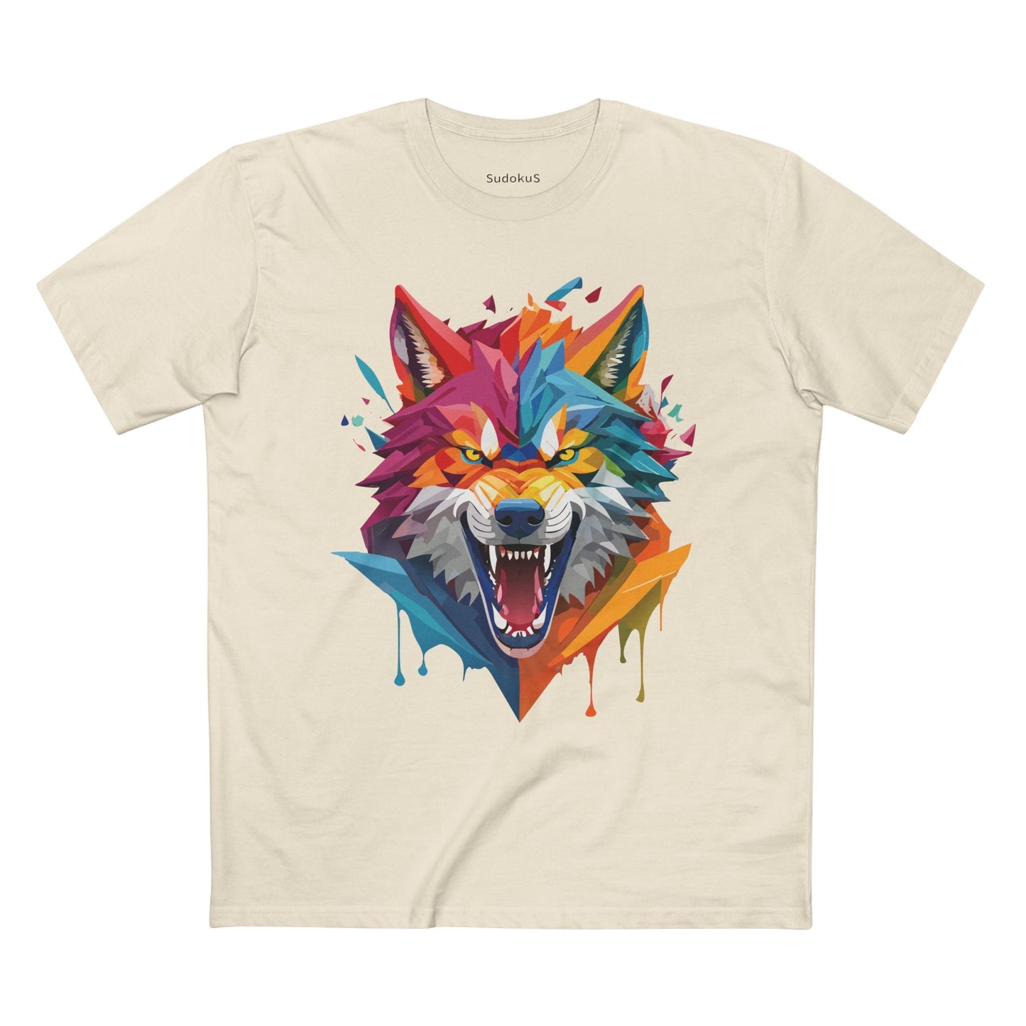 Wolf Graphic Unisex 100 Cotton Staple Tee with Animal Design Artwork 16