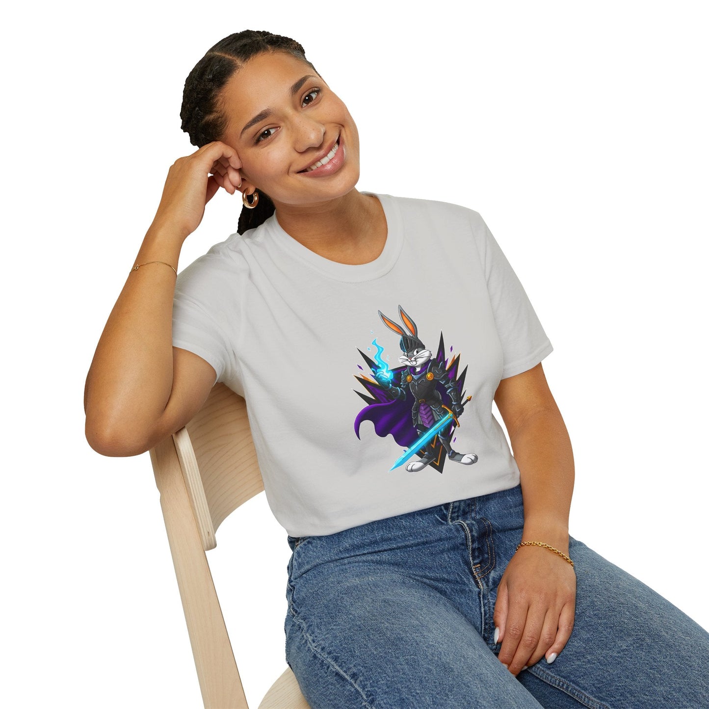 Bugs Bunny Shirt Unisex Gildan Softstyle Tee 100 Percent Cotton Cartoon Graphic Design