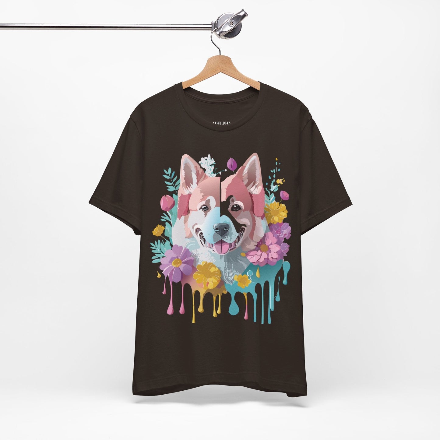 Dog Shirt Graphic Tee Unisex Short Sleeve Adelpha Art Design Vintage Inspired Artwork Edition