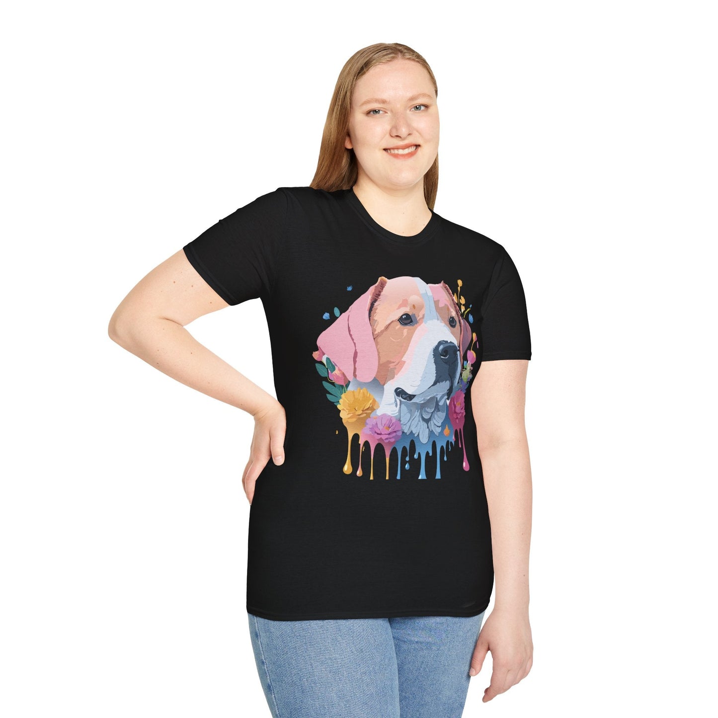 Dog Shirt Unisex Softstyle Cotton Tee 64000 Graphic Animal Print