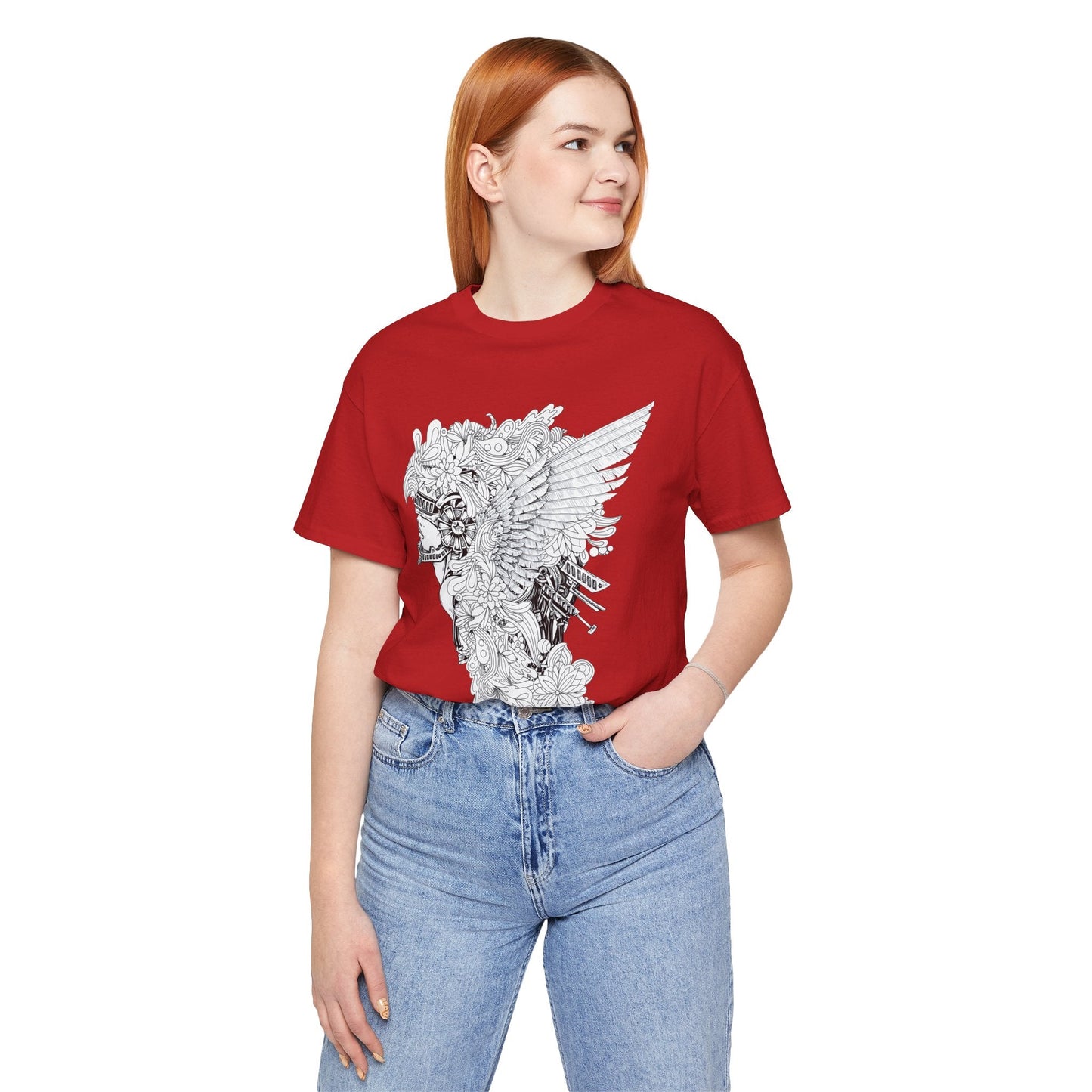 Eagle Illustration Graphic Unisex Cotton T-Shirt r26