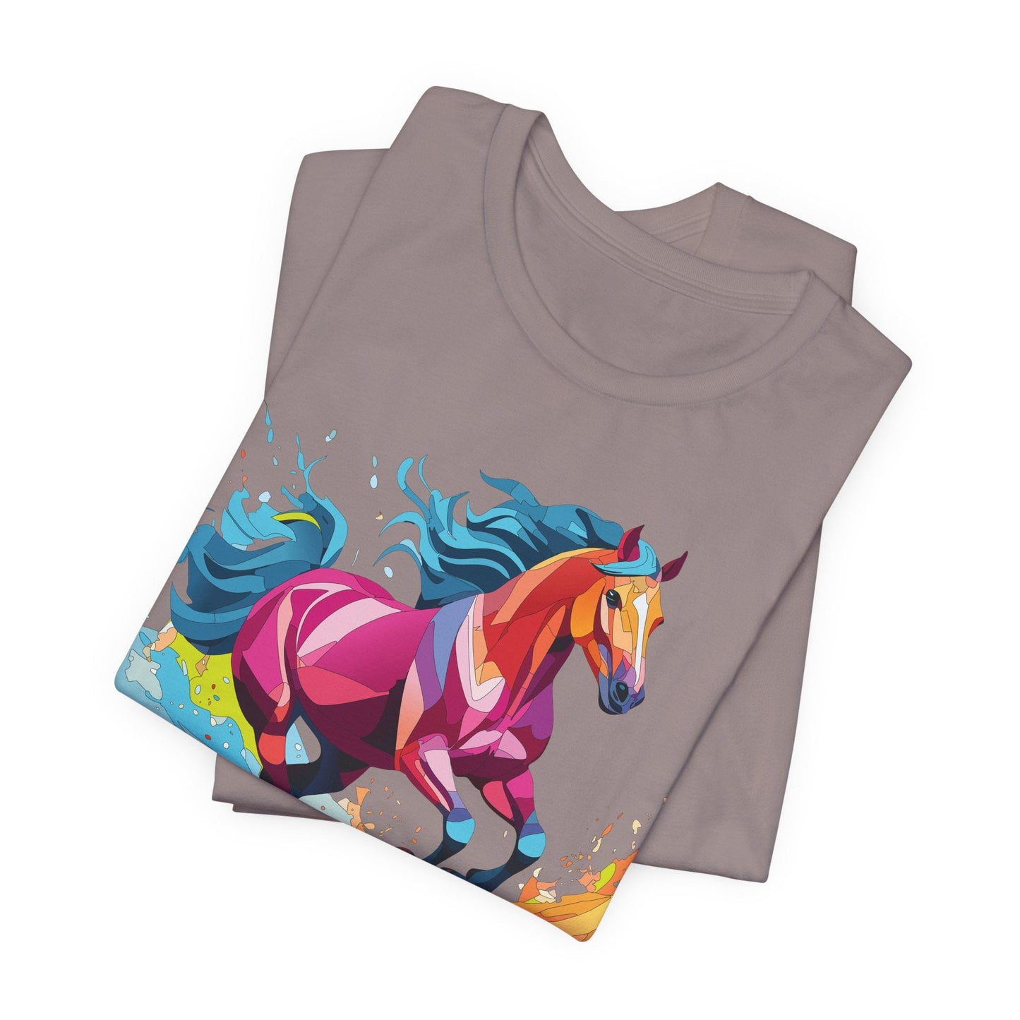 Unisex Animal Tee Shirt With Wild Animals Art Design Short Sleeve Casual Wear Everyday