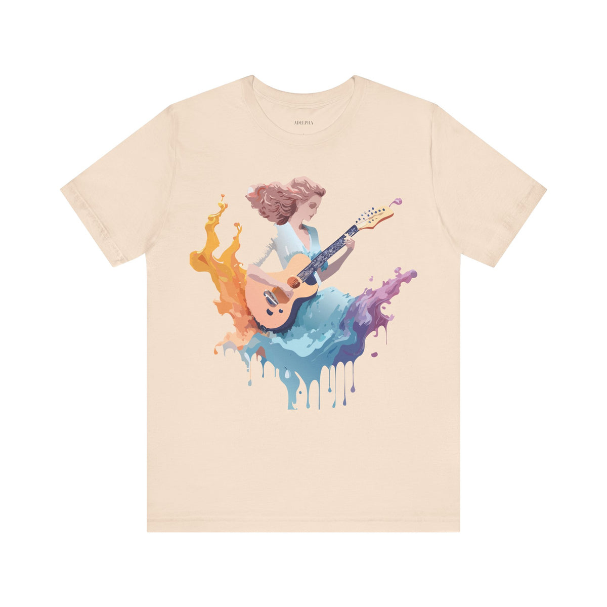 Music Graphic Unisex Cotton Bella+Canvas Tee with Art Design m143
