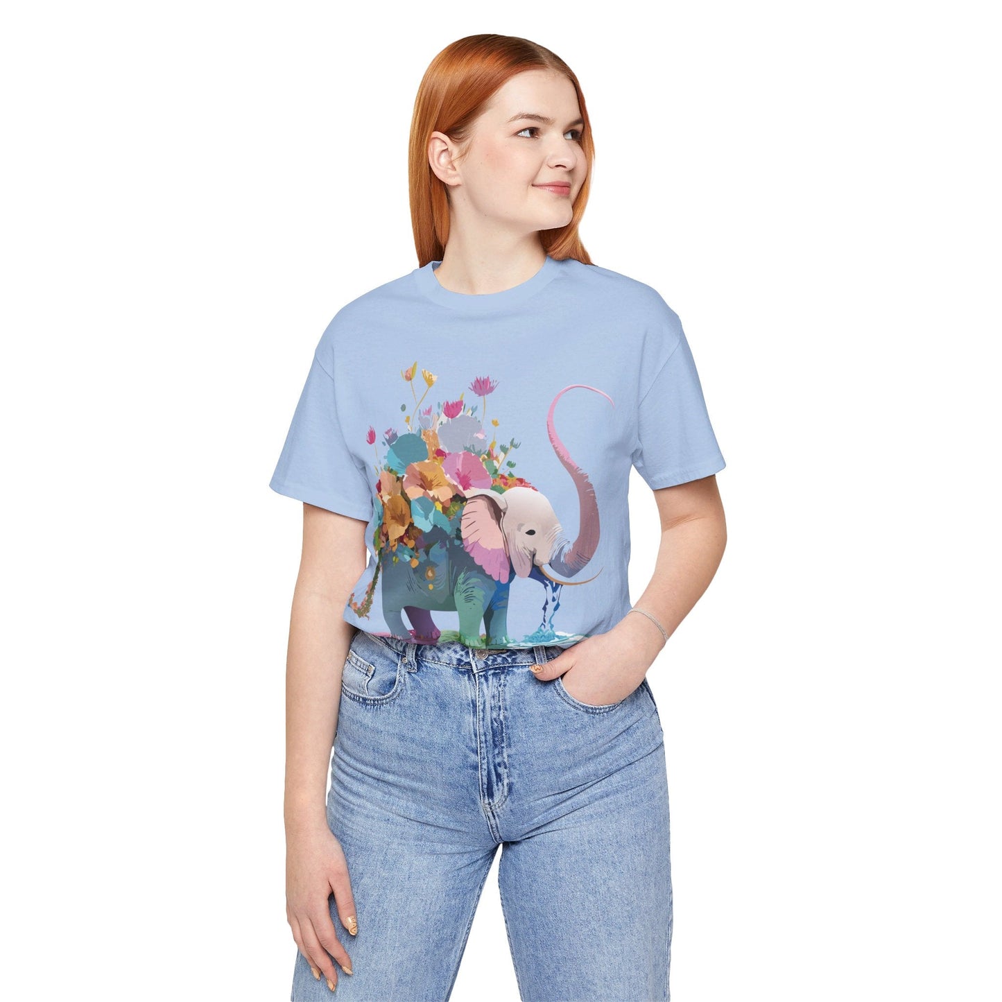 Elephant Graphic Unisex 100 Cotton Jersey Vintage Art Design Tee 13