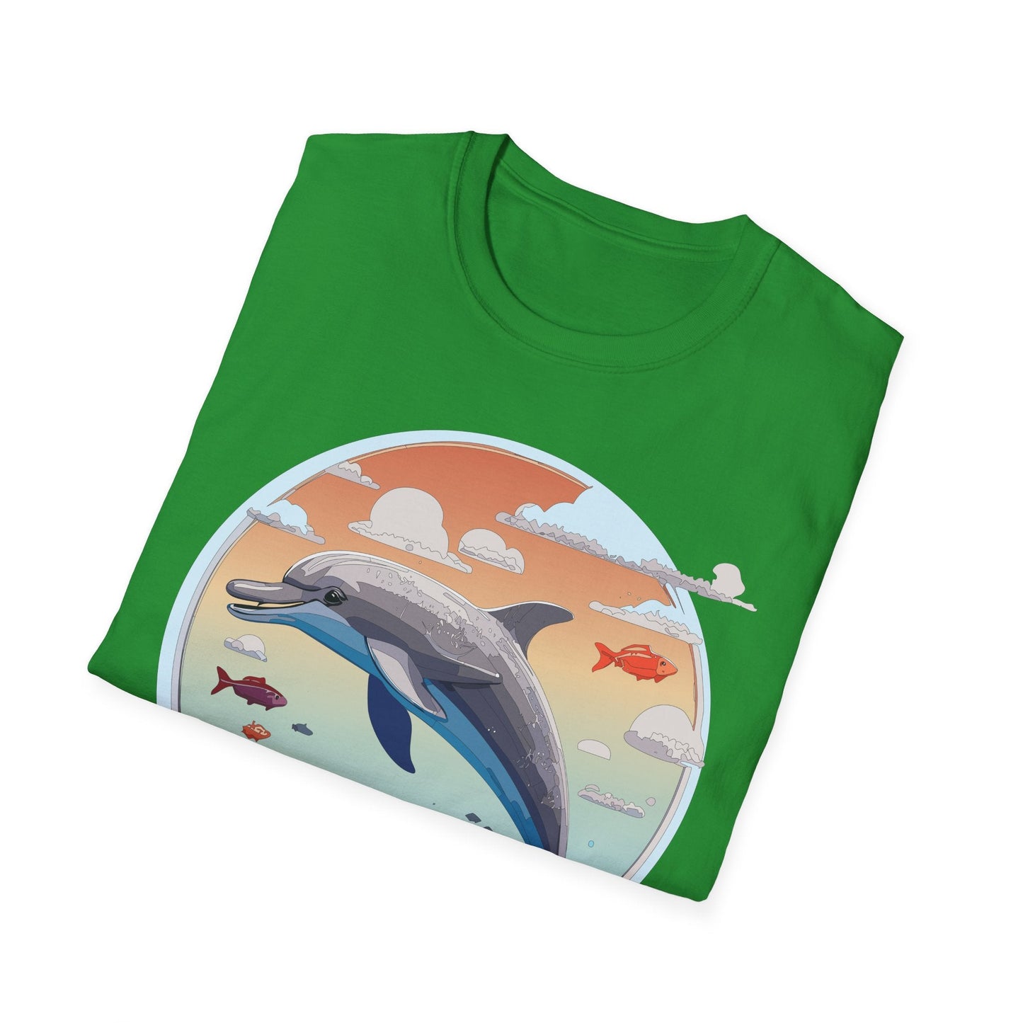 Dolphin Shirt Unisex Gildan Softstyle Cotton Tee For Men Women Dolphin Fish Animal Shirt
