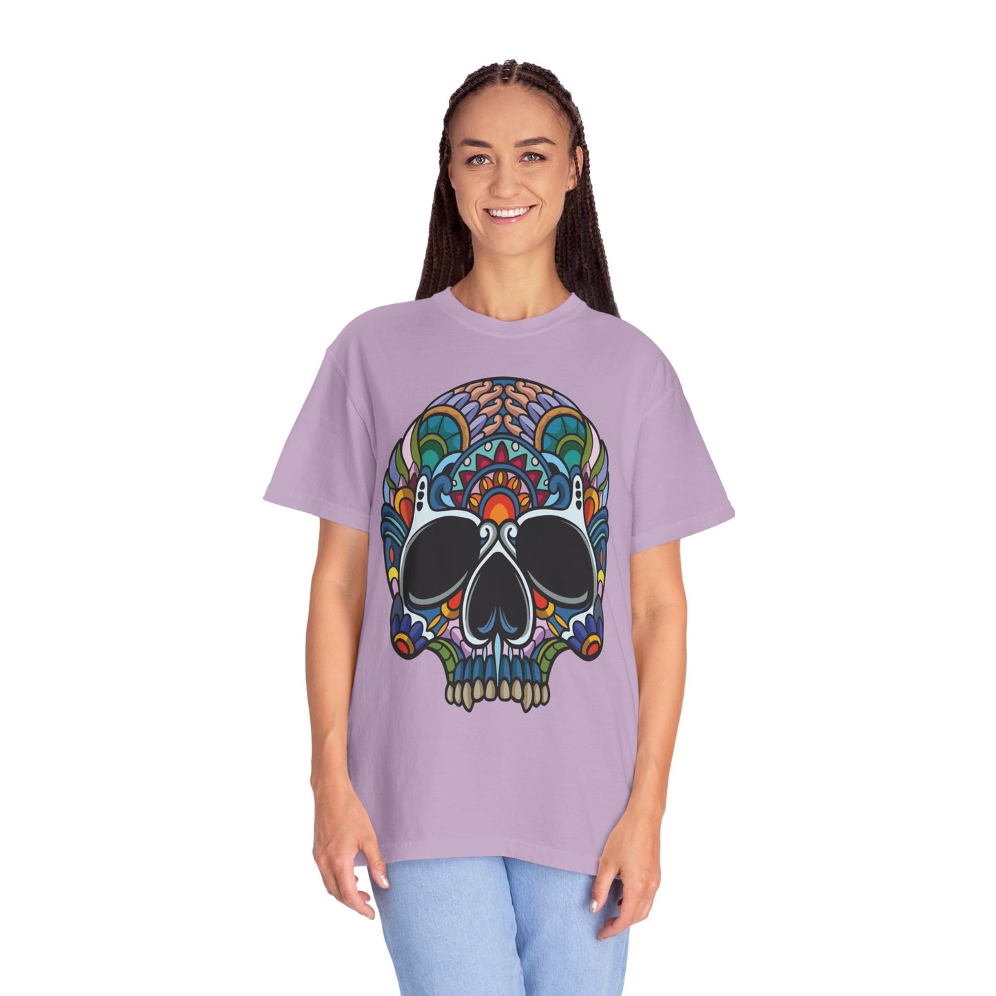 Unisex Cotton Tee Shirt with Skull