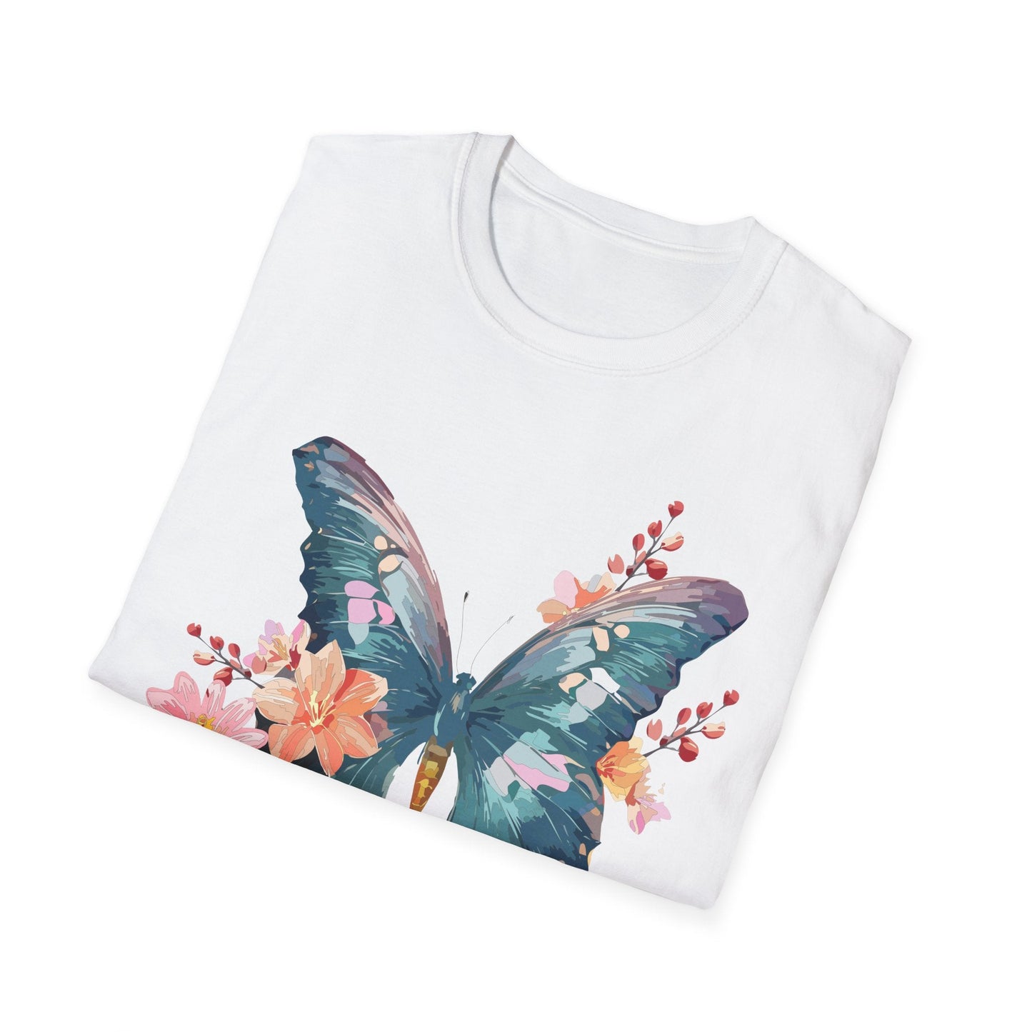 Butterfly T Shirt Unisex Gildan Softstyle 64000 100 Percent Ring Spun Cotton Monarch Tee