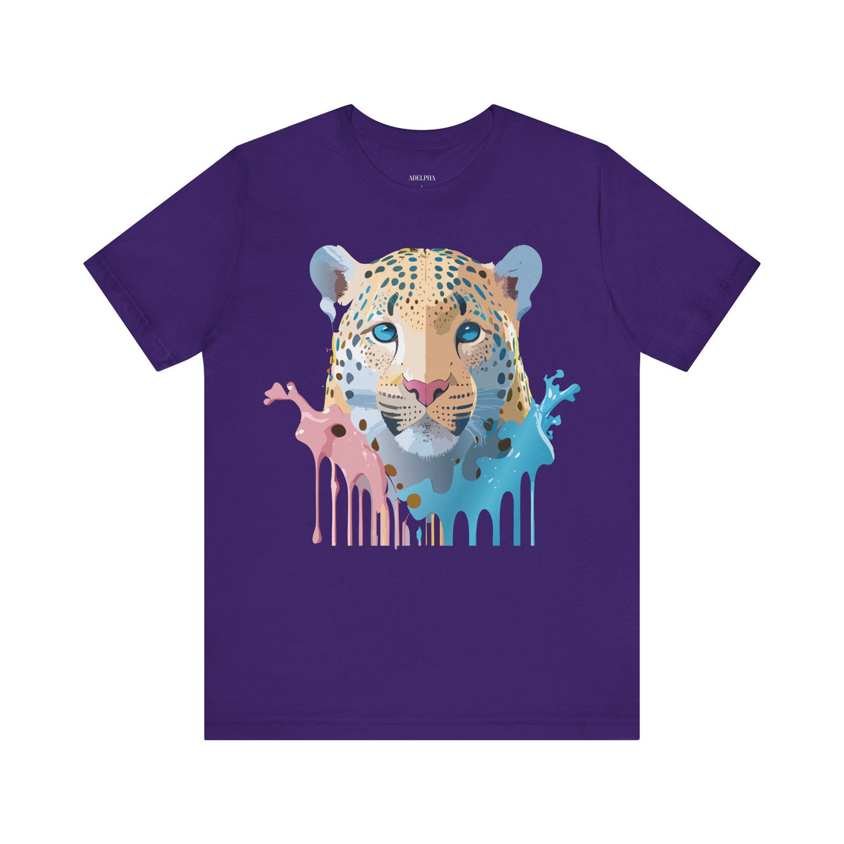 Cheetah Graphic Unisex Cotton Bella+Canvas Tee with Art Animal Design e304