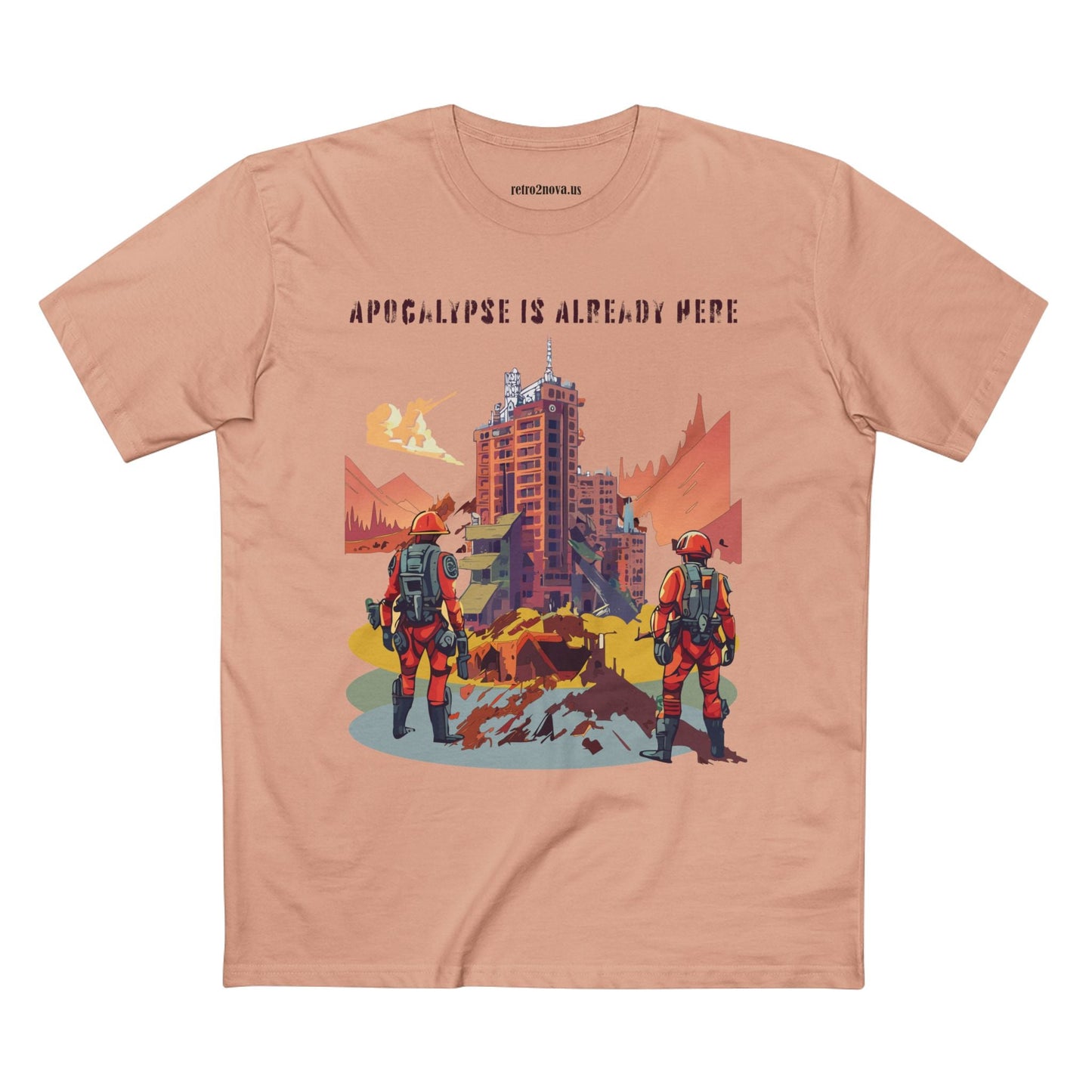 Cataclysm Doomsday Unisex Premium Cotton Tee With Original Art Design Retro2Nova