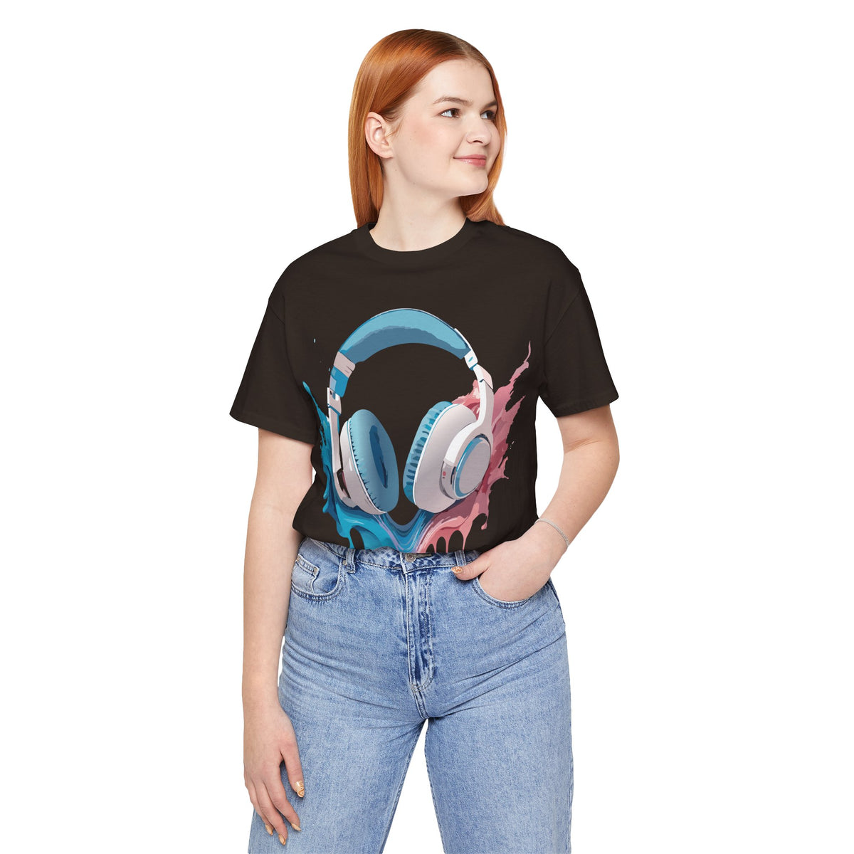 Music Graphic Unisex Cotton Bella+Canvas Tee with Art Design m106