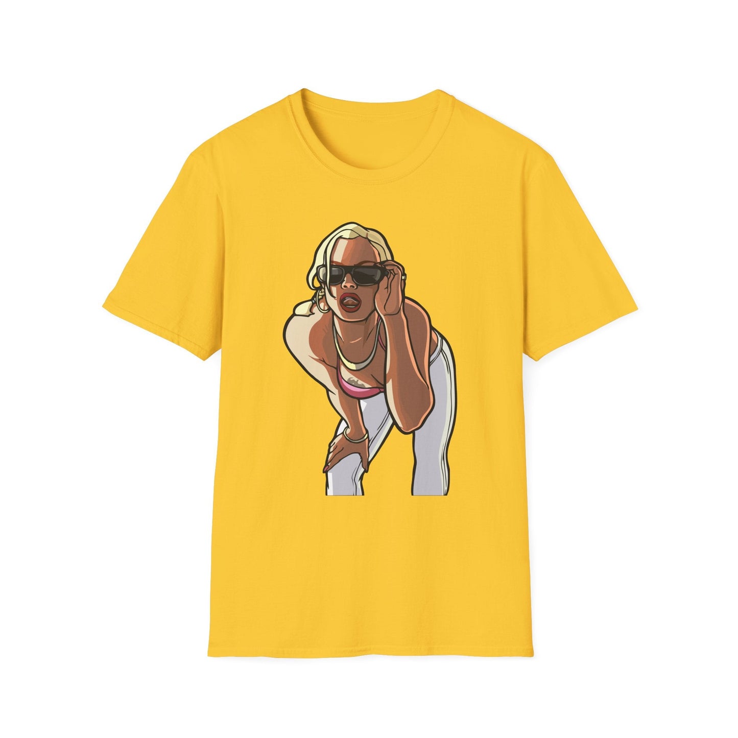 Cartoon Animation T Shirt Funny Tee Unisex Gildan Softstyle 64000 100 Percent Ring Spun Cotton