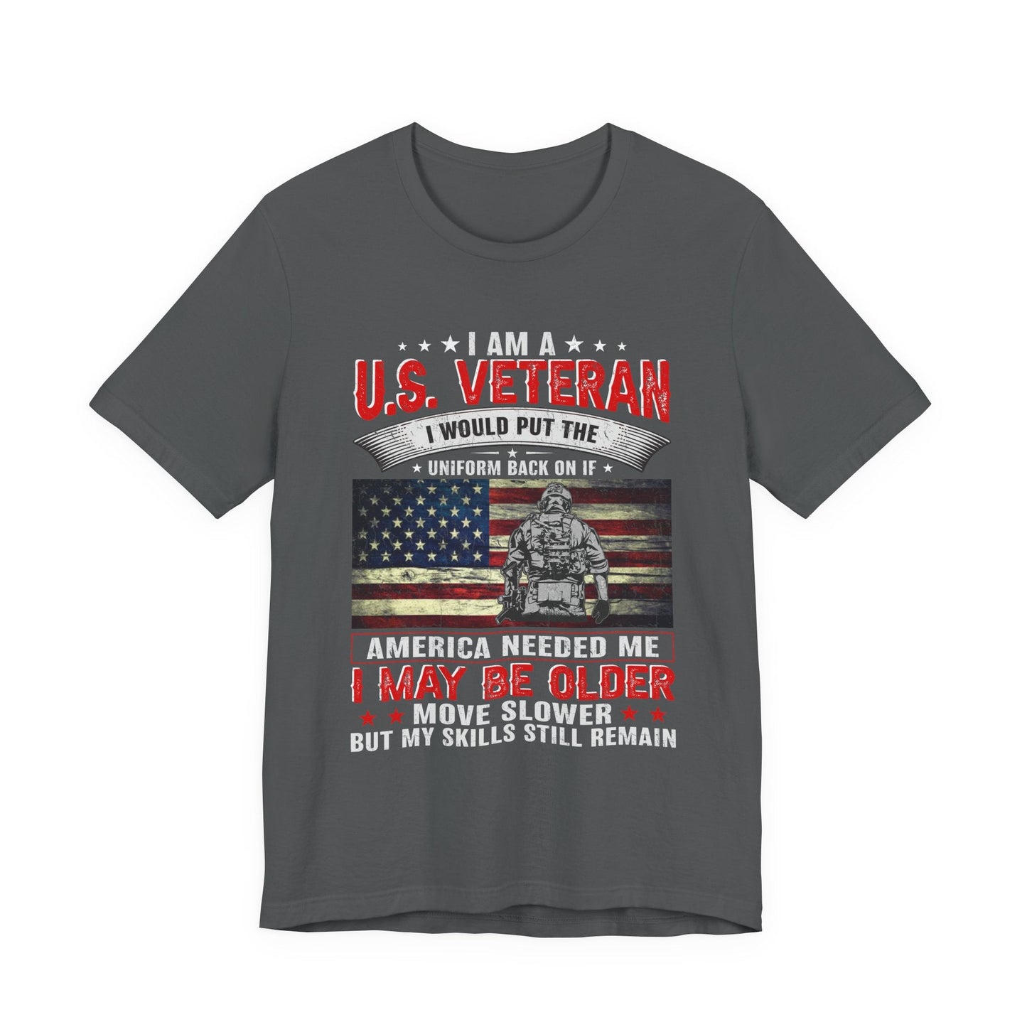Army Veteran Patriotic Graphic Design Unisex Cotton T-Shirt v25