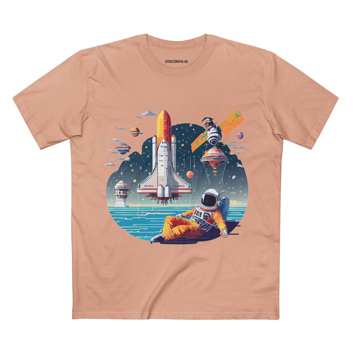 Cosmos Astronaut Graphic Tee Staple Unisex 100 Cotton Tee Shirt - CS-35