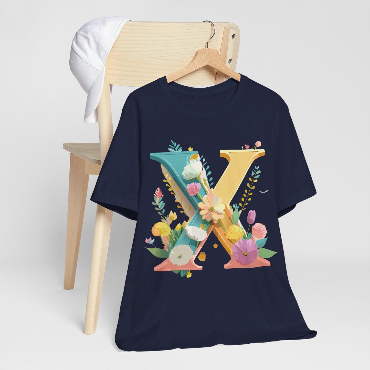 Letter X Shirt Unisex Graphic Tee Adelpha Vintage Inspired Artwork Short Sleeve Edition