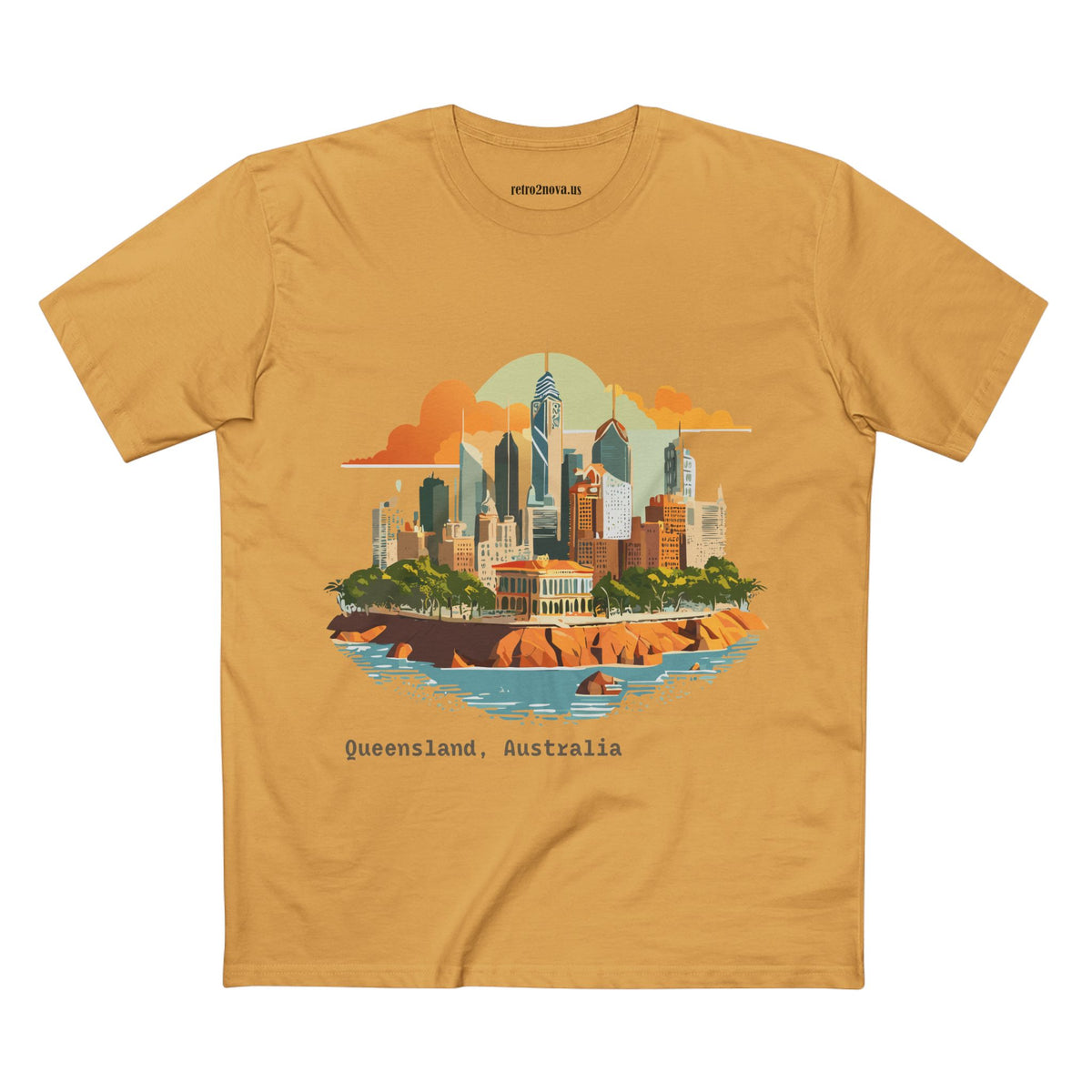 Queensland Australia skyline T-Shirt | Brisbane cityscape tee, coastal skyline design