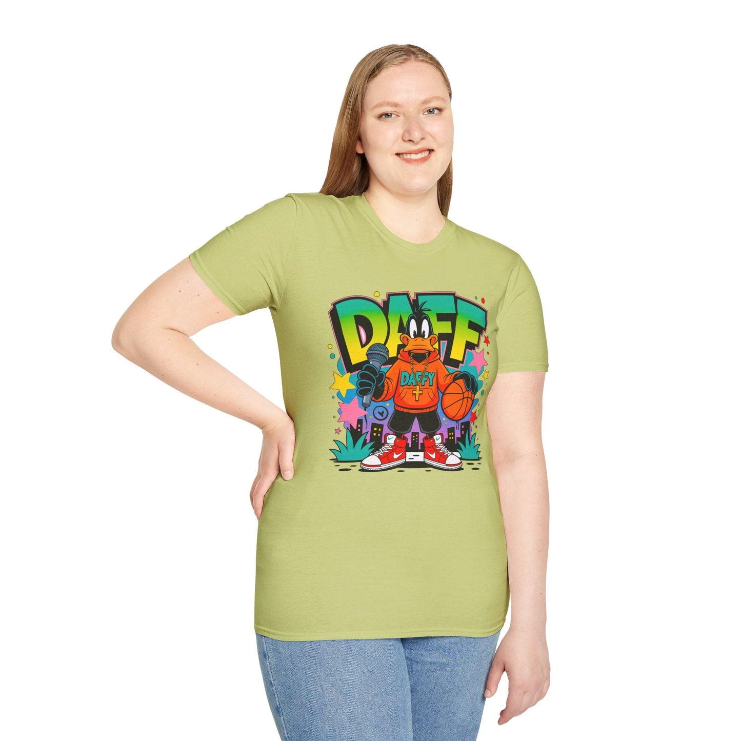 Unisex Cartoon T Shirt With Animation Design Funny Animals Tee Gildan Softstyle 64000