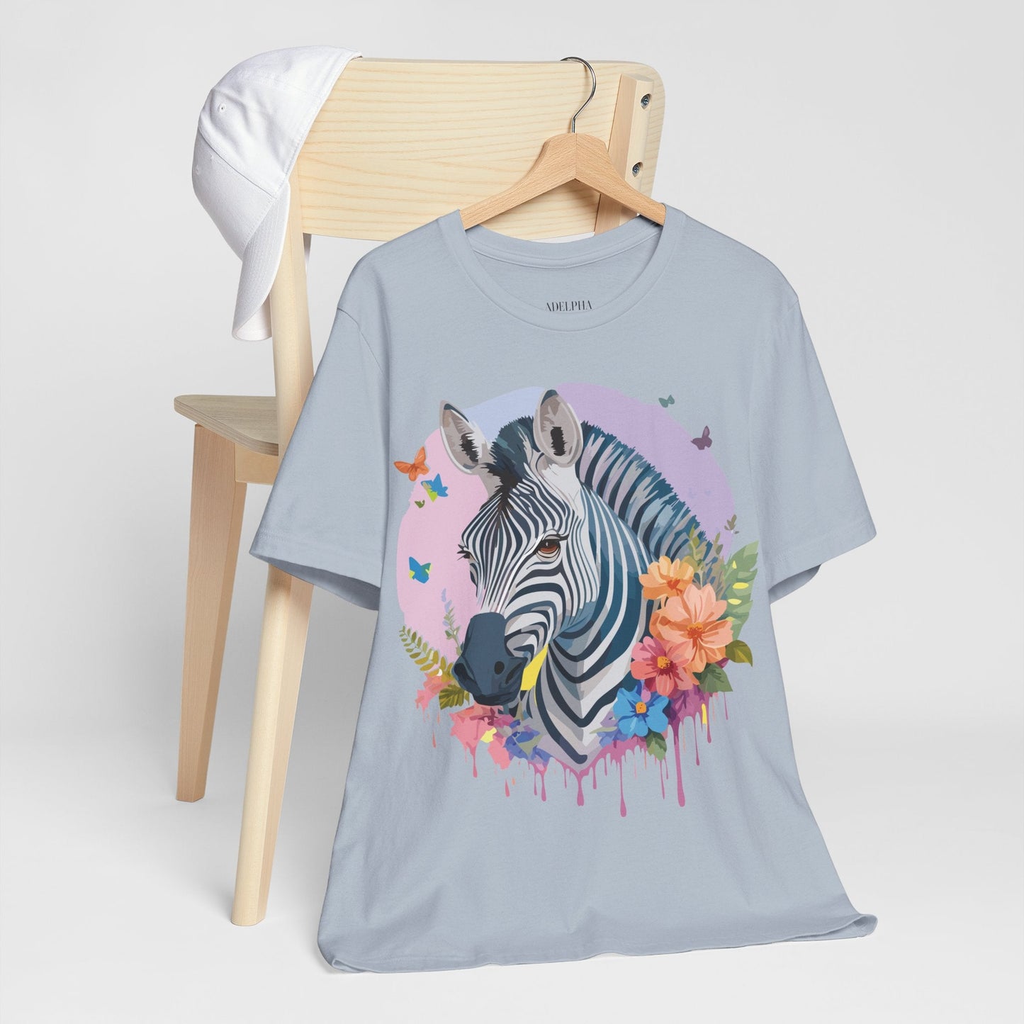 Adelpha Zebra Graphic Tee Unisex Jersey Short Sleeve Vintage Inspired Artwork Tee Shirt