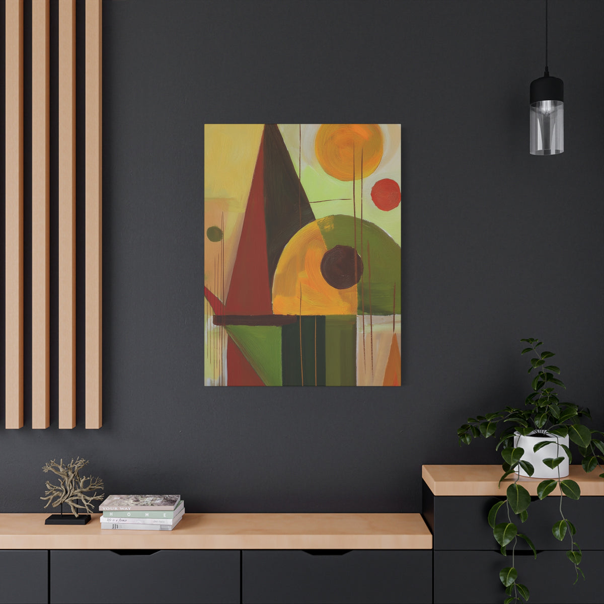 Abstract Geometric Painting Print Canvas 20x24,20x30,24x30 24x32,24x36,30x40 32x48,36x48,40x60 Pine-Wood Inner Frame ABS-60