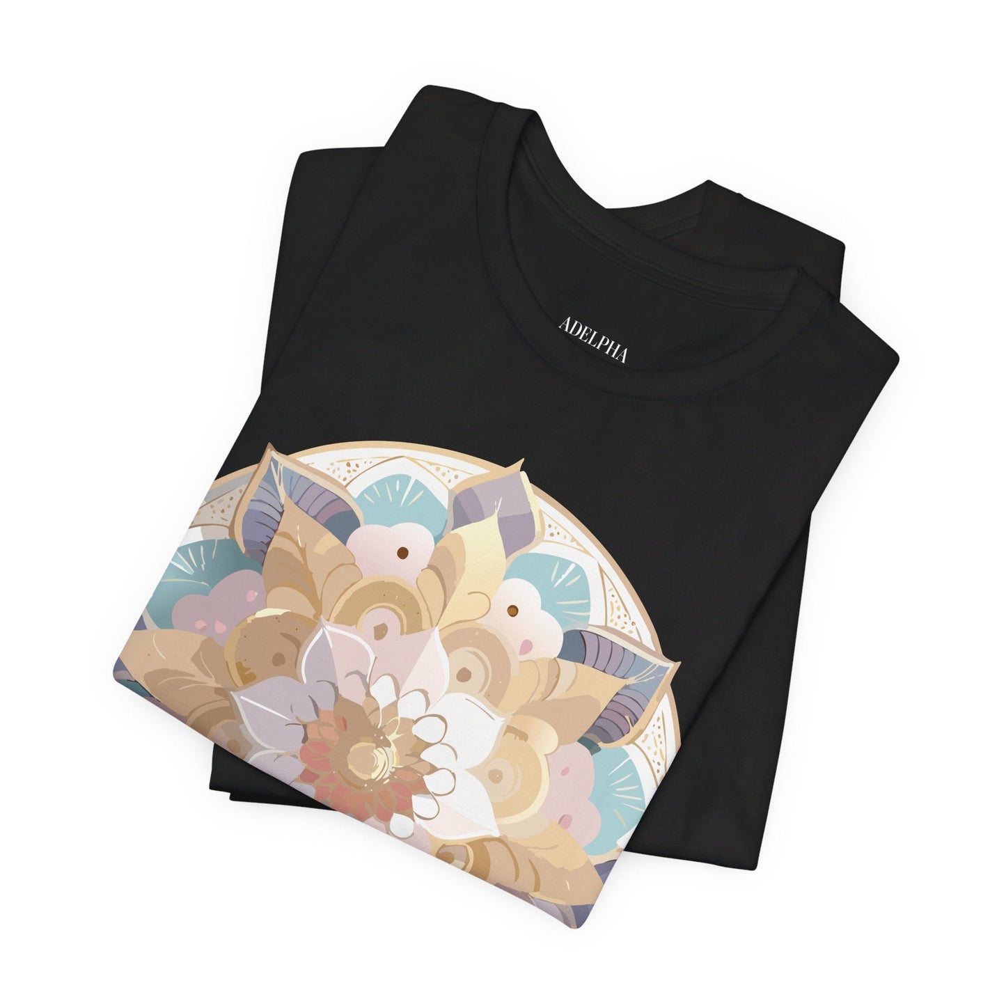 Adelpha Mandala Graphic Tee Unisex Jersey Short Sleeve Vintage Inspired Art Design Shirt