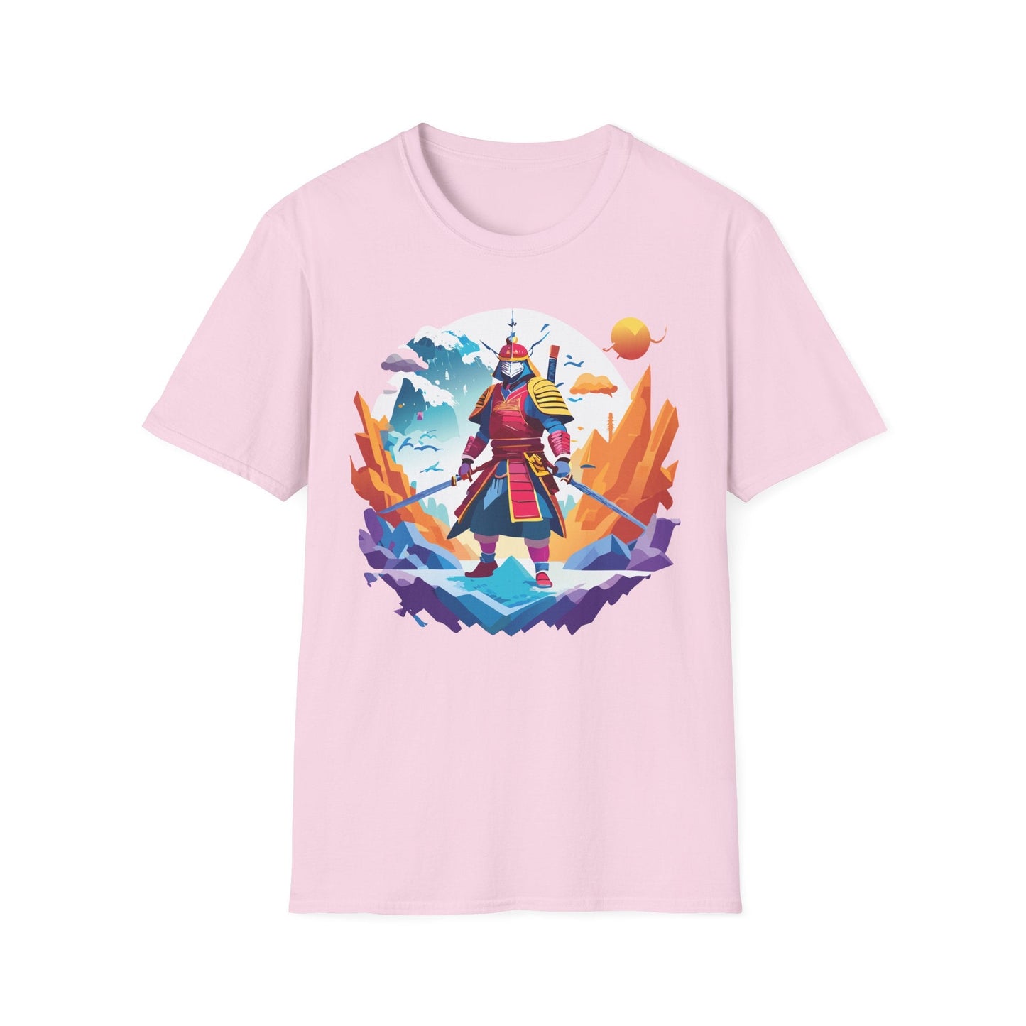 Samurai Shirt Unisex Short Sleeve T Shirt Gildan Softstyle 64000 100 Percent Ring Spun Cotton Tee