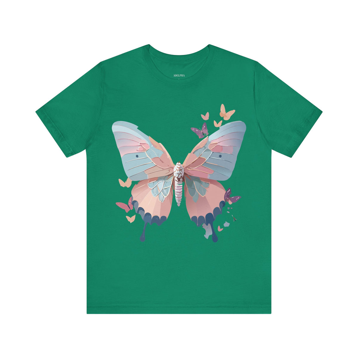 Butterfly Graphic Unisex Cotton Bella+Canvas Tee with Art Design n75