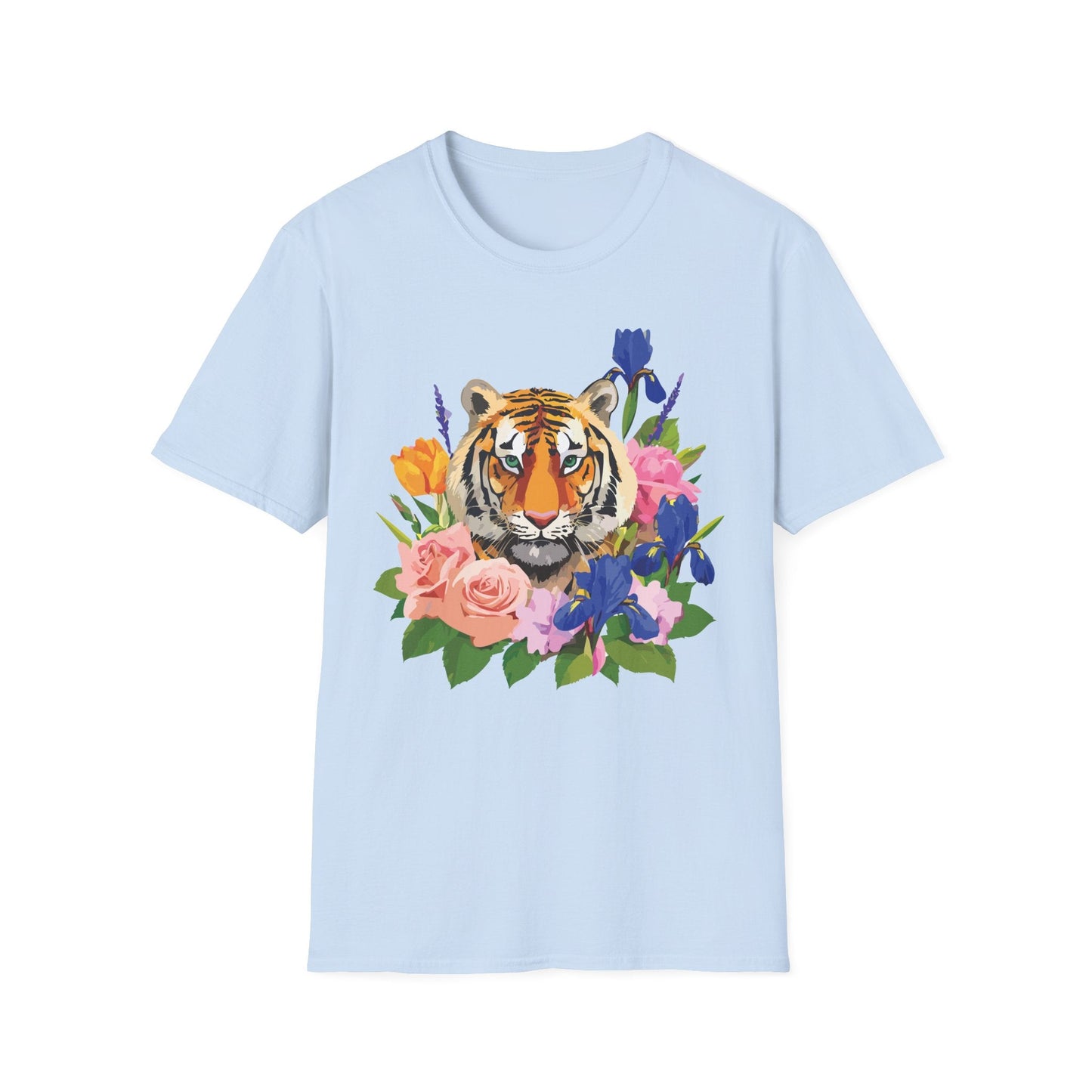 Tiger Shirt Unisex Animal Tee Gildan Softstyle 64000 100 Percent Cotton