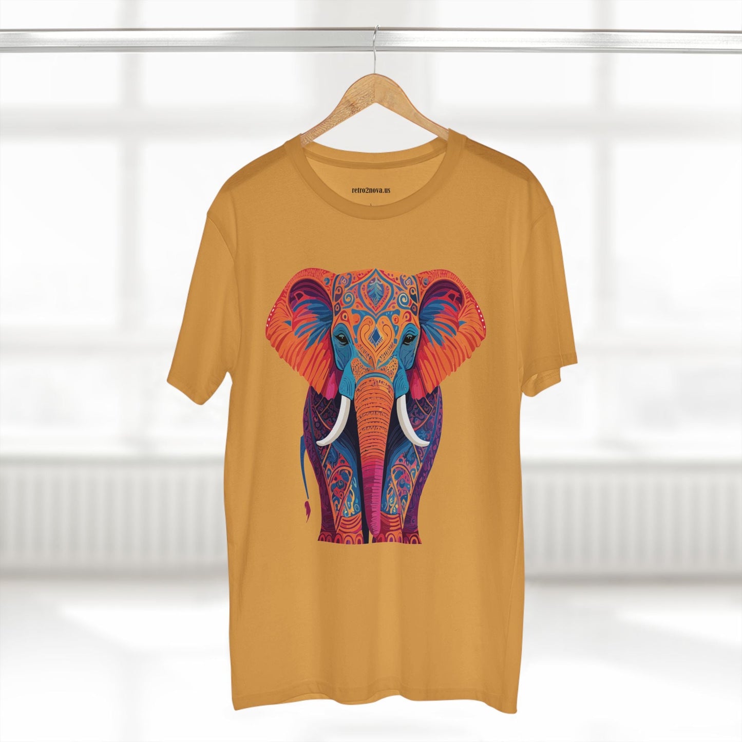 Unisex Elephant Shirt Premium Cotton Tee With Original Art Design By Retro2Nova Soft Breathable Everyday Comfort
