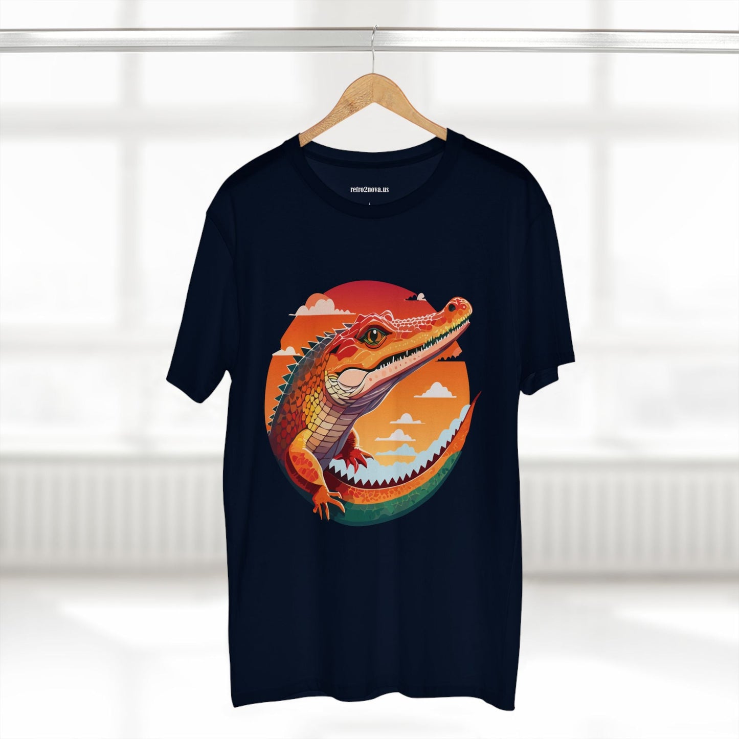 Unisex Crocodile Shirt With Original Art Design Premium Cotton Tee From Retro2Nova Art Collection Soft Breathable Graphic