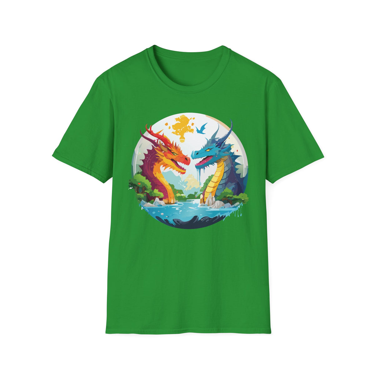 Dragon Graphic Tee Gildan Unisex 100 Cotton Tee Shirt with Animals Design h19