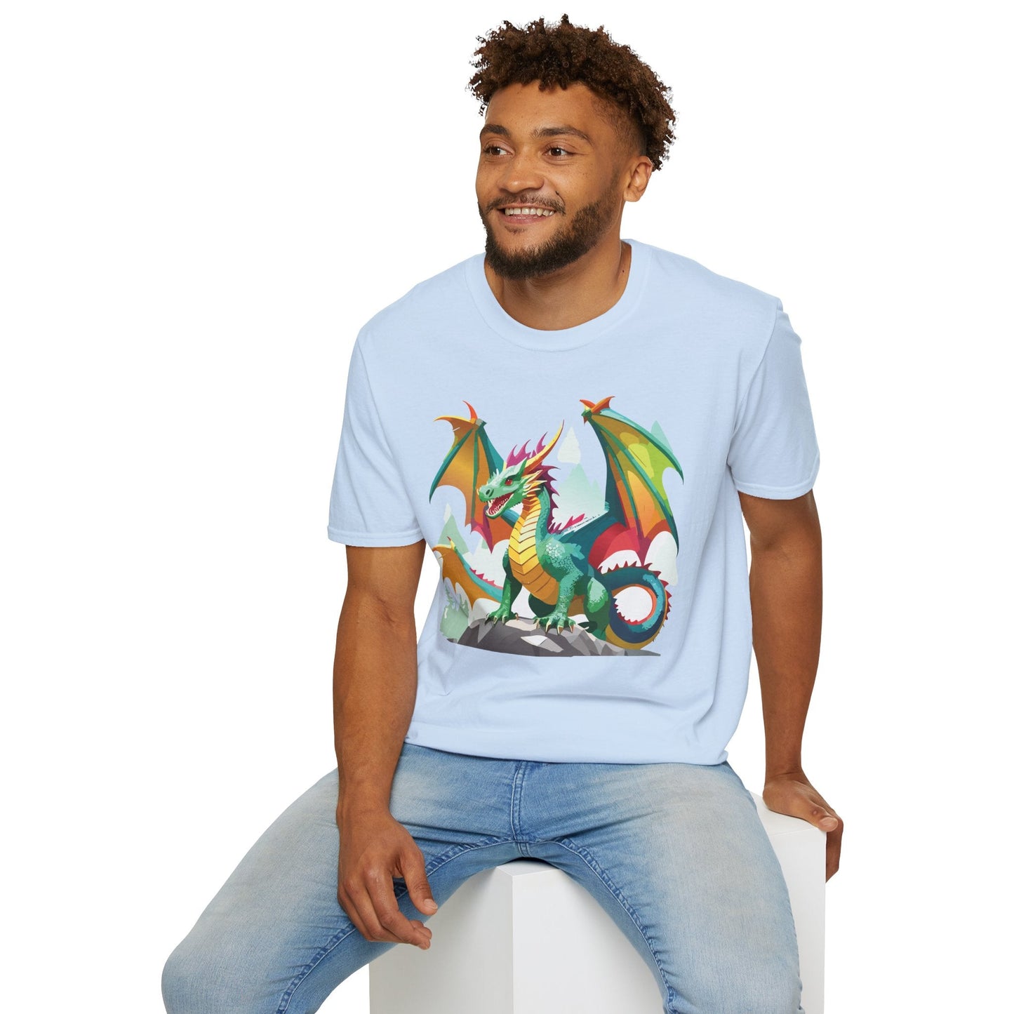 Dragon Graphic T Shirt for Men and Women Unisex Animal Design Softstyle Cotton Tee Premium Quality
