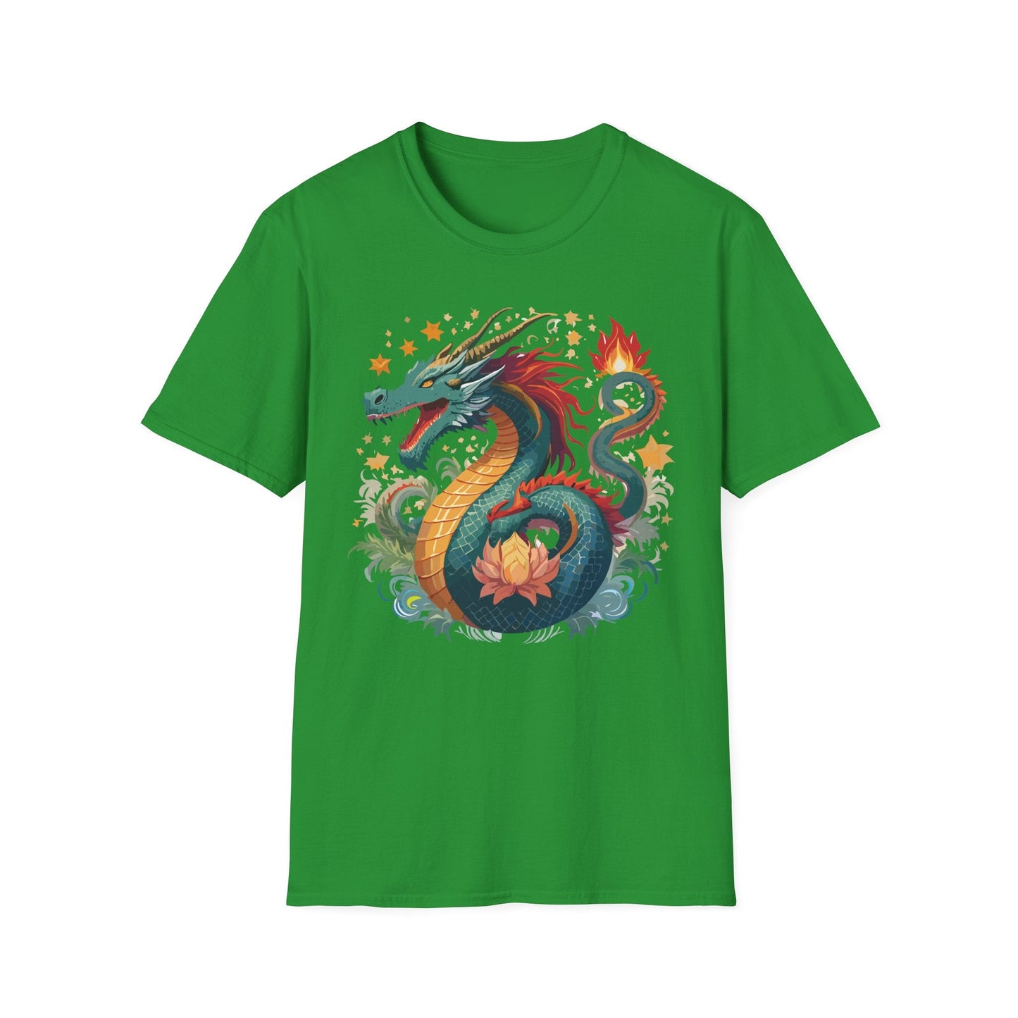 Dragon Graphic Unisex 100 Cotton Tee with Animal Artwork Design 1