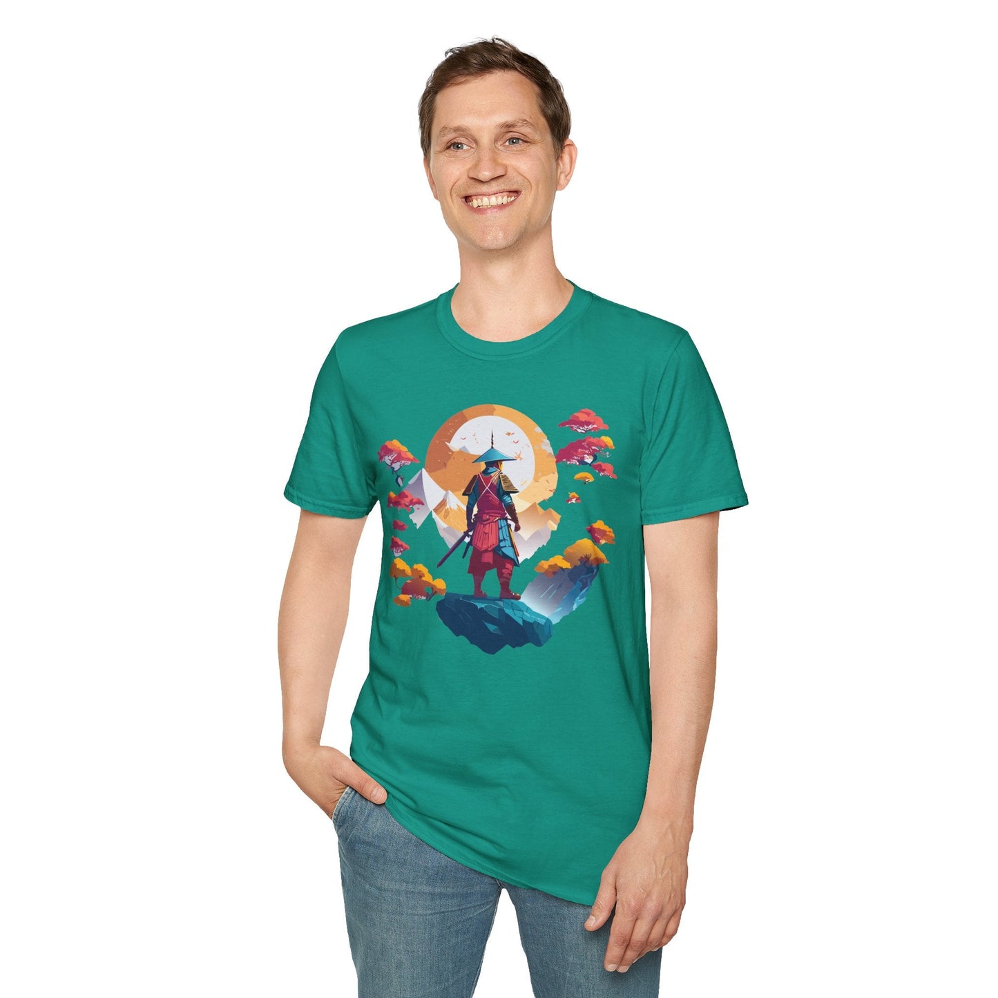 Gildan Softstyle 64000 Samurai T Shirt Unisex Cotton Tee With Samurai Design Relaxed Fit