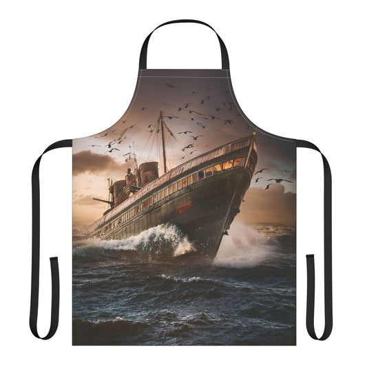 Ship 100% Polyester Stain-resistant 31.5 x 25.6 | Art Print Canvas Apron 2