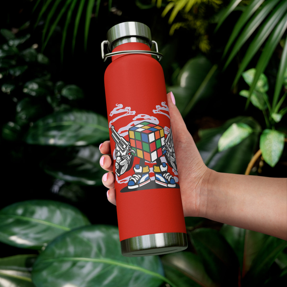 22oz Copper Insulated Water Bottle with Cartoon Design - CV45