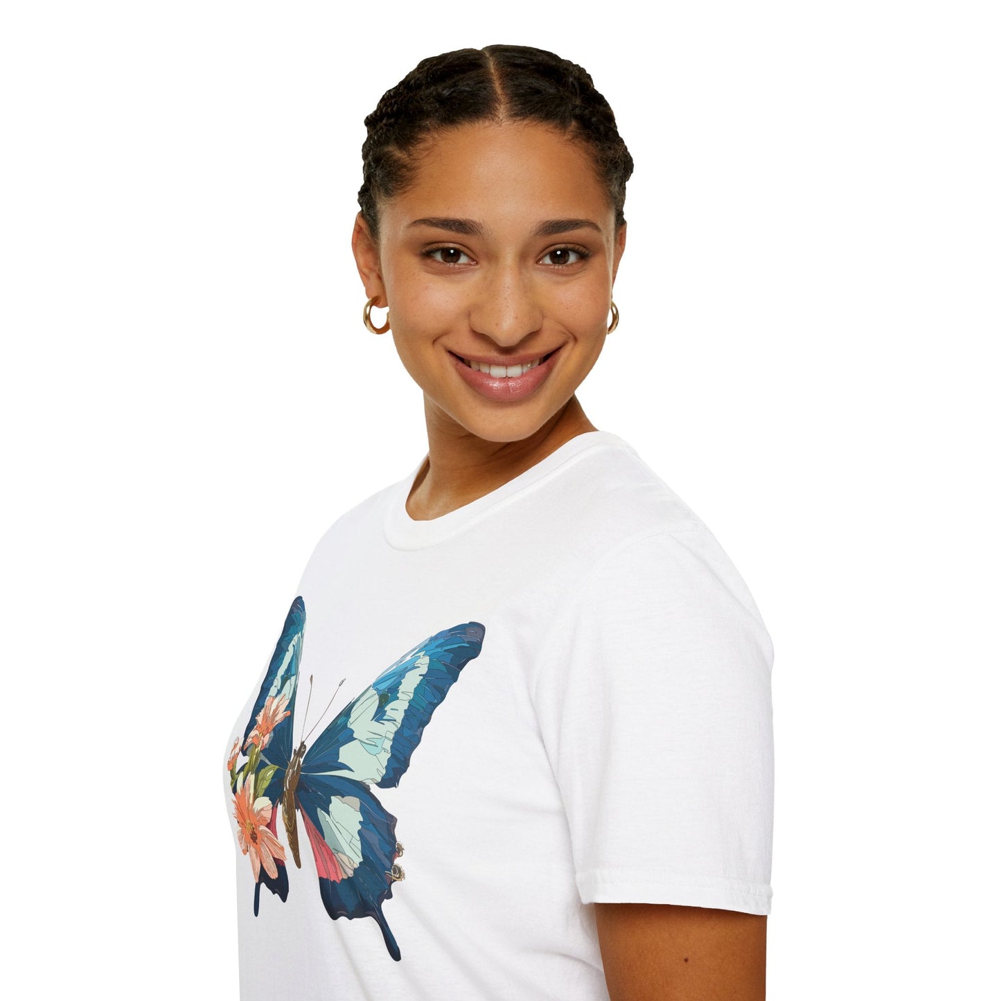 Butterfly Themed Unisex T Shirt Monarch Design Softstyle 64000 100 Cotton Tee For Everyday Comfort