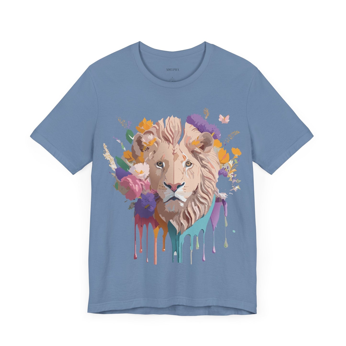 Lion Shirt Graphic Tee Unisex Short Sleeve Vintage Inspired Artwork Adelpha Premium Quality