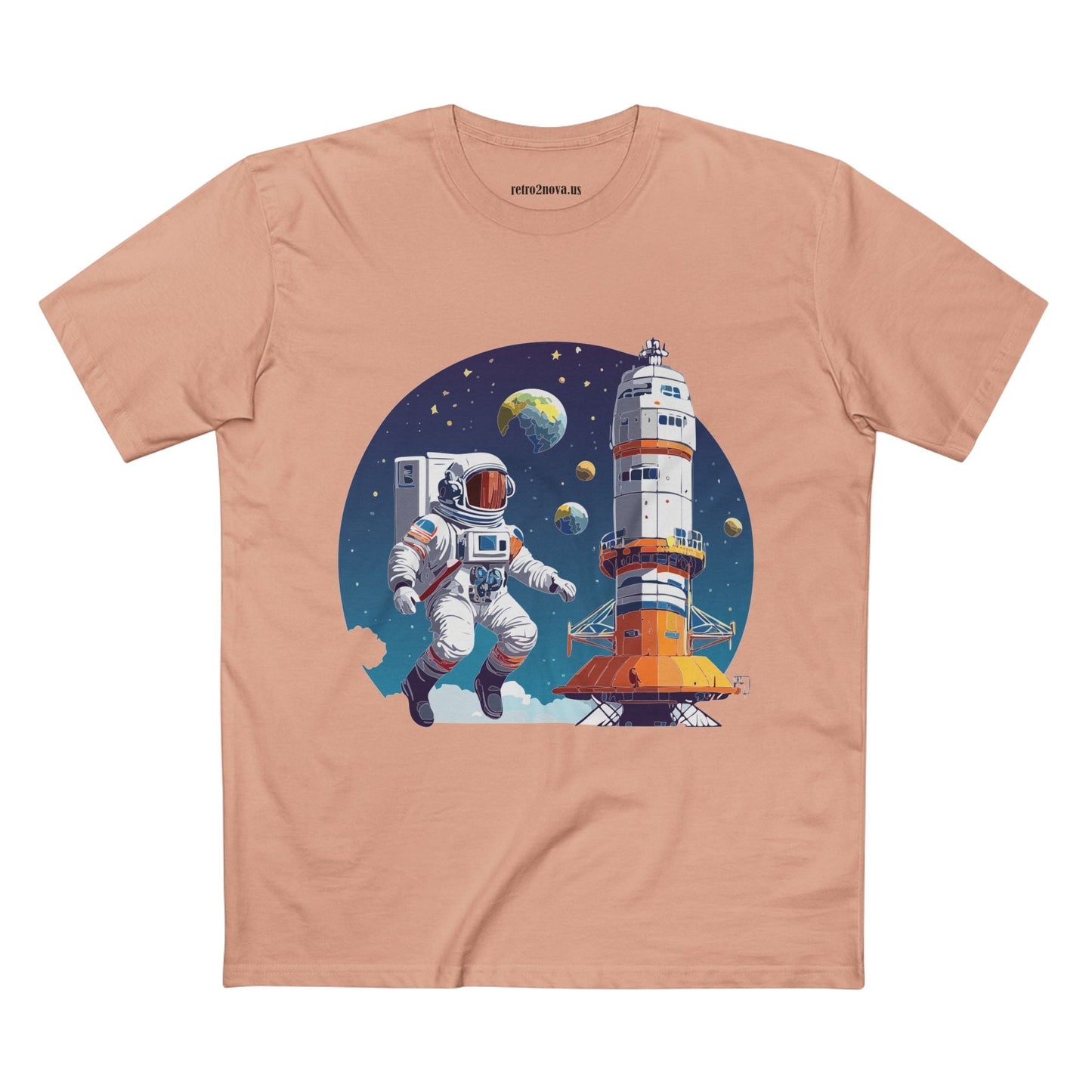 Cosmos Astronaut Shirt Unisex Premium Cotton Tee With Original Space Art Design From Retro2Nova