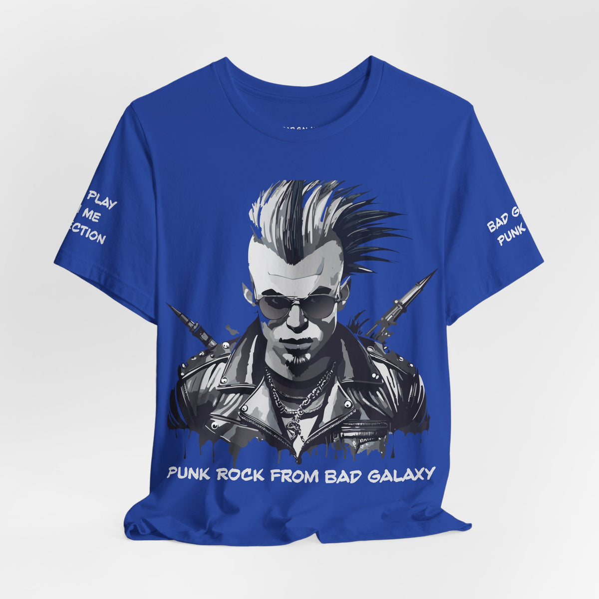 Punk Rock Graphic Unisex Cotton Bella+Canvas Tee with Art Design b28