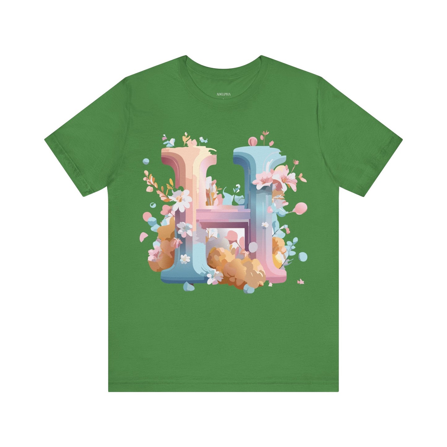 Letter H Shirt Unisex Graphic Tee By Adelpha Vintage Inspired Artwork Short Sleeve