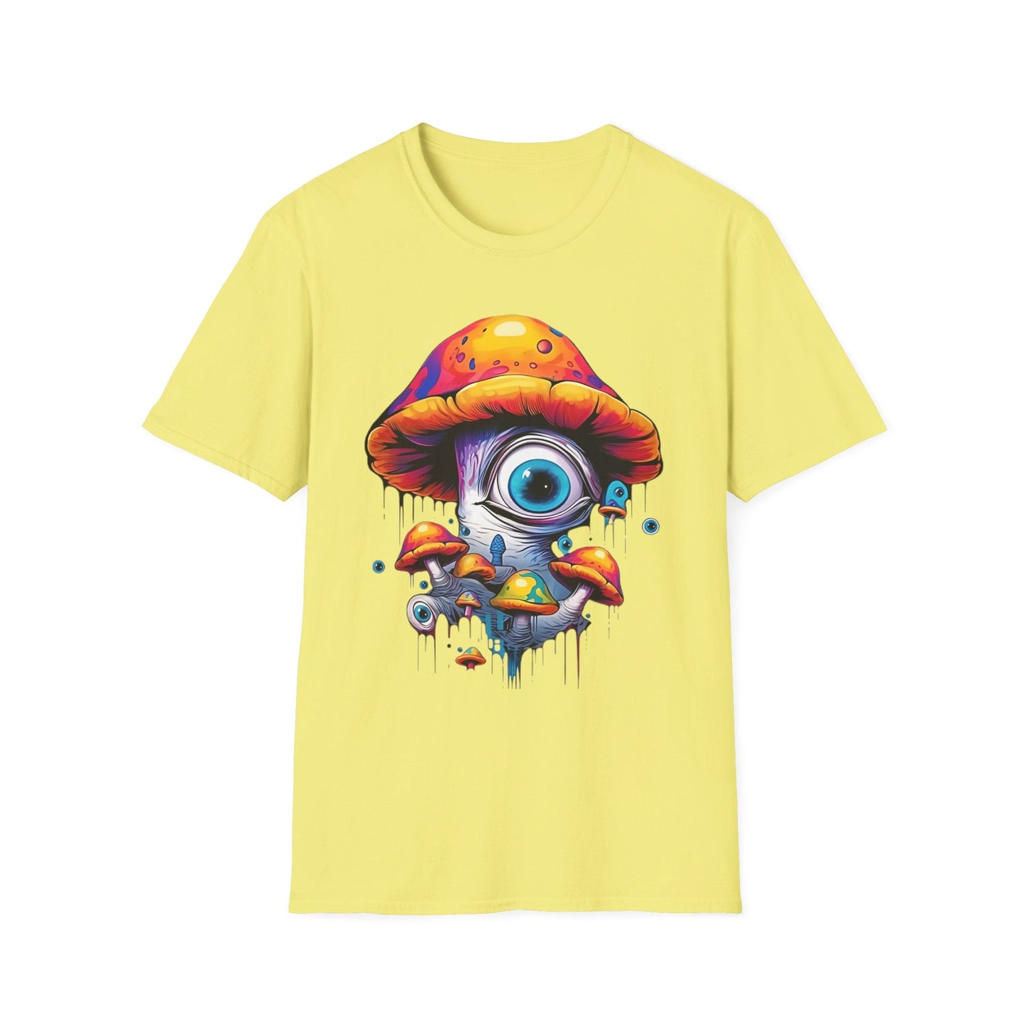 Unisex Mashroom T Shirt With Funny Mashroom Art Design Gildan Softstyle Tee For Everyday Comfort