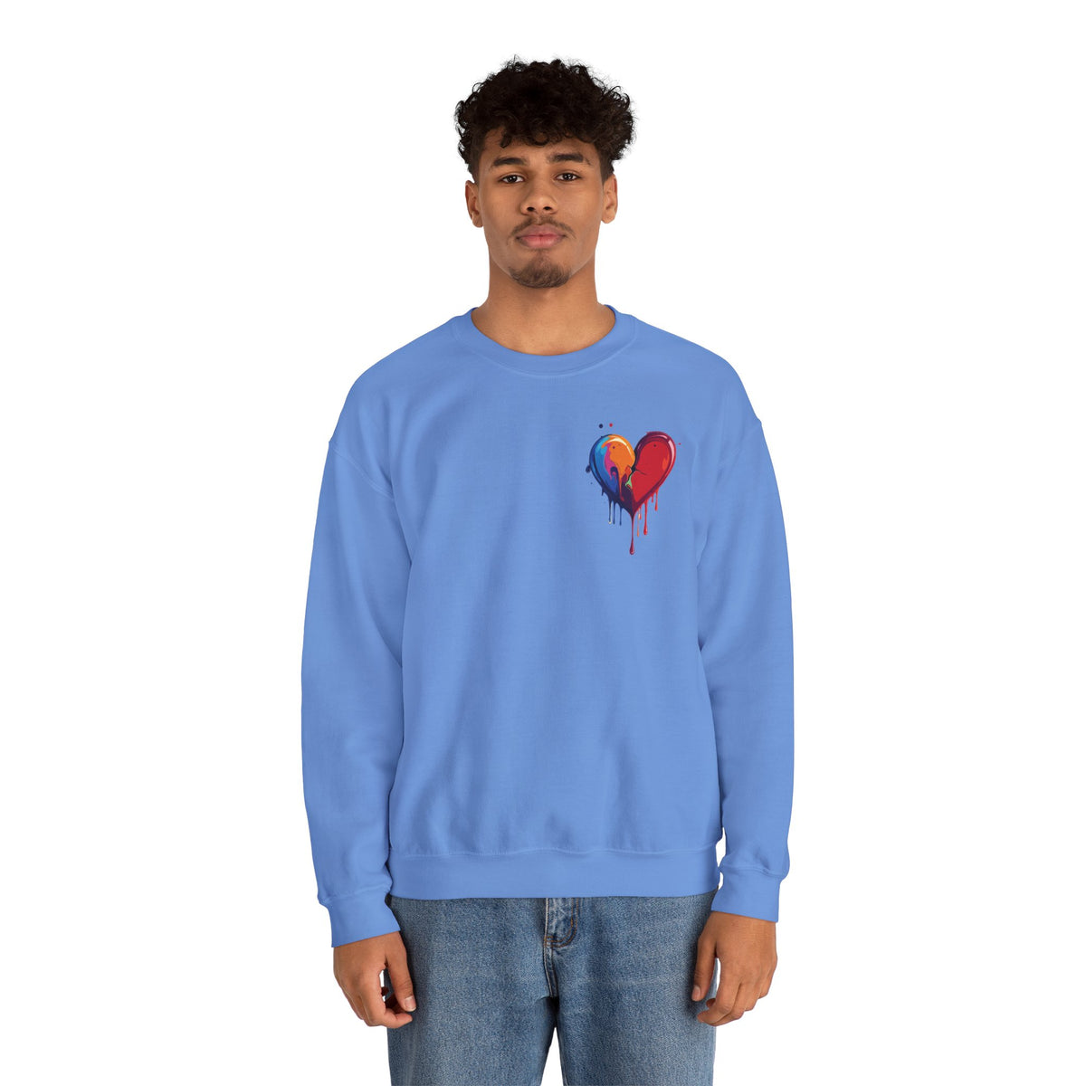 Small Bleeding Heart Sweatshirt, Small Heart Sweatshirt, Valentine's Day Sweatshirt, Heart Sweatshirt 117