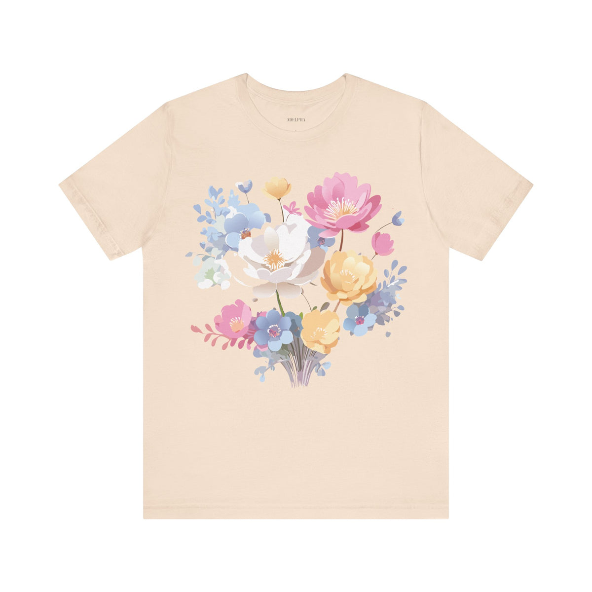 Floral Graphic Tee Shirt - Bella+Canvas Unisex 100 Cotton 46