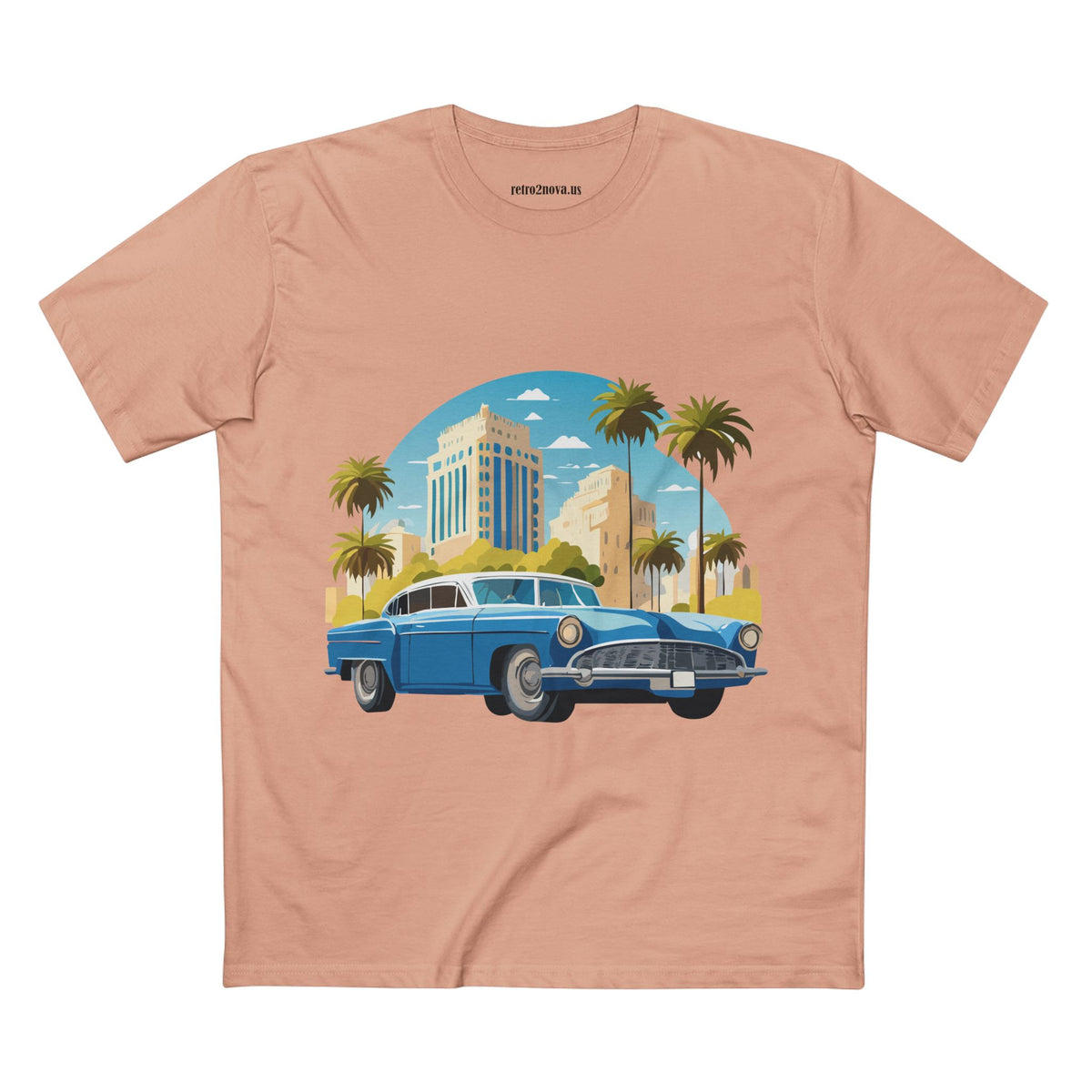 Retro Car Vintage Graphic Tee Staple Unisex 100 Cotton Tee Shirt - RC-23