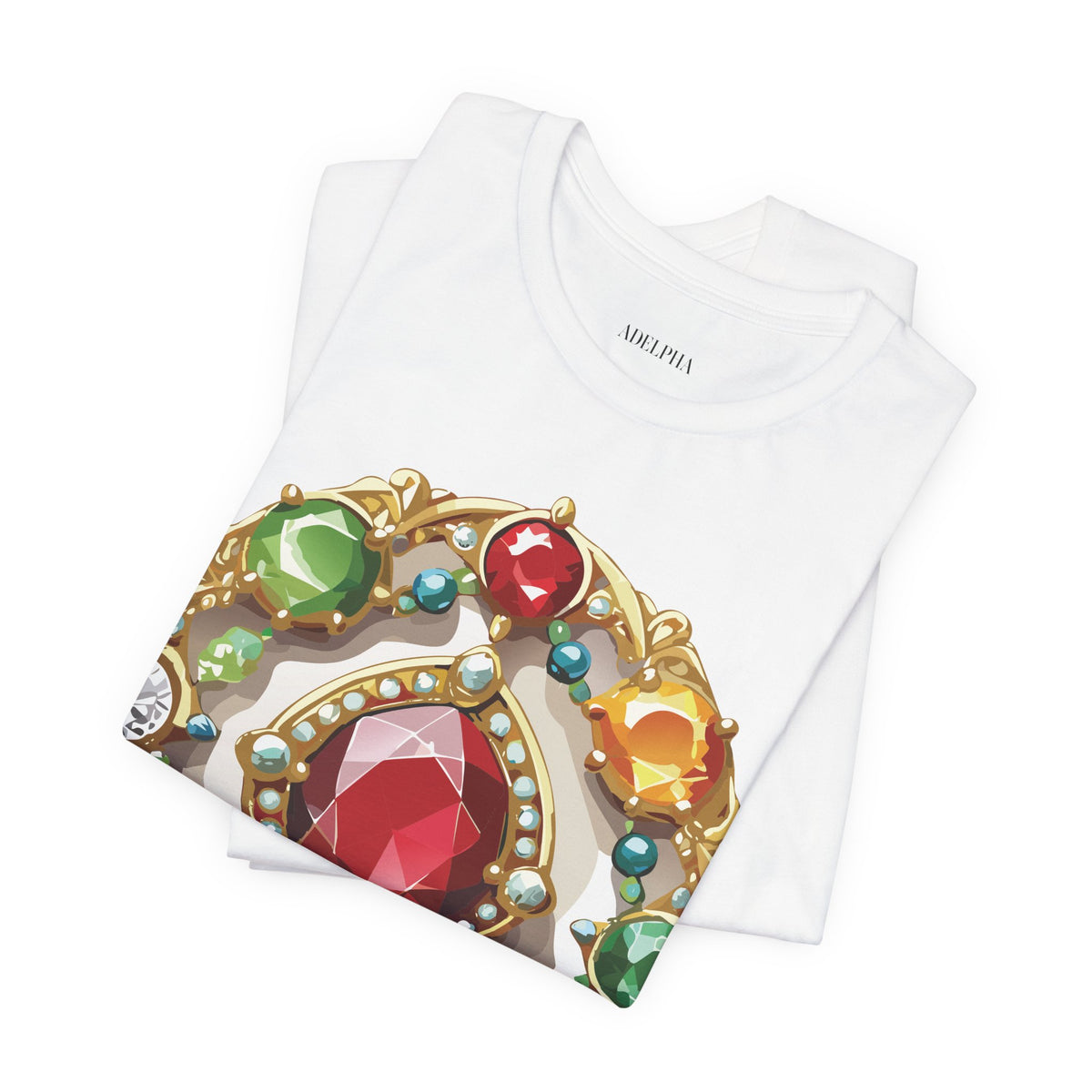 Jewelry Graphic Unisex Cotton Bella+Canvas Tee with Art Design n127