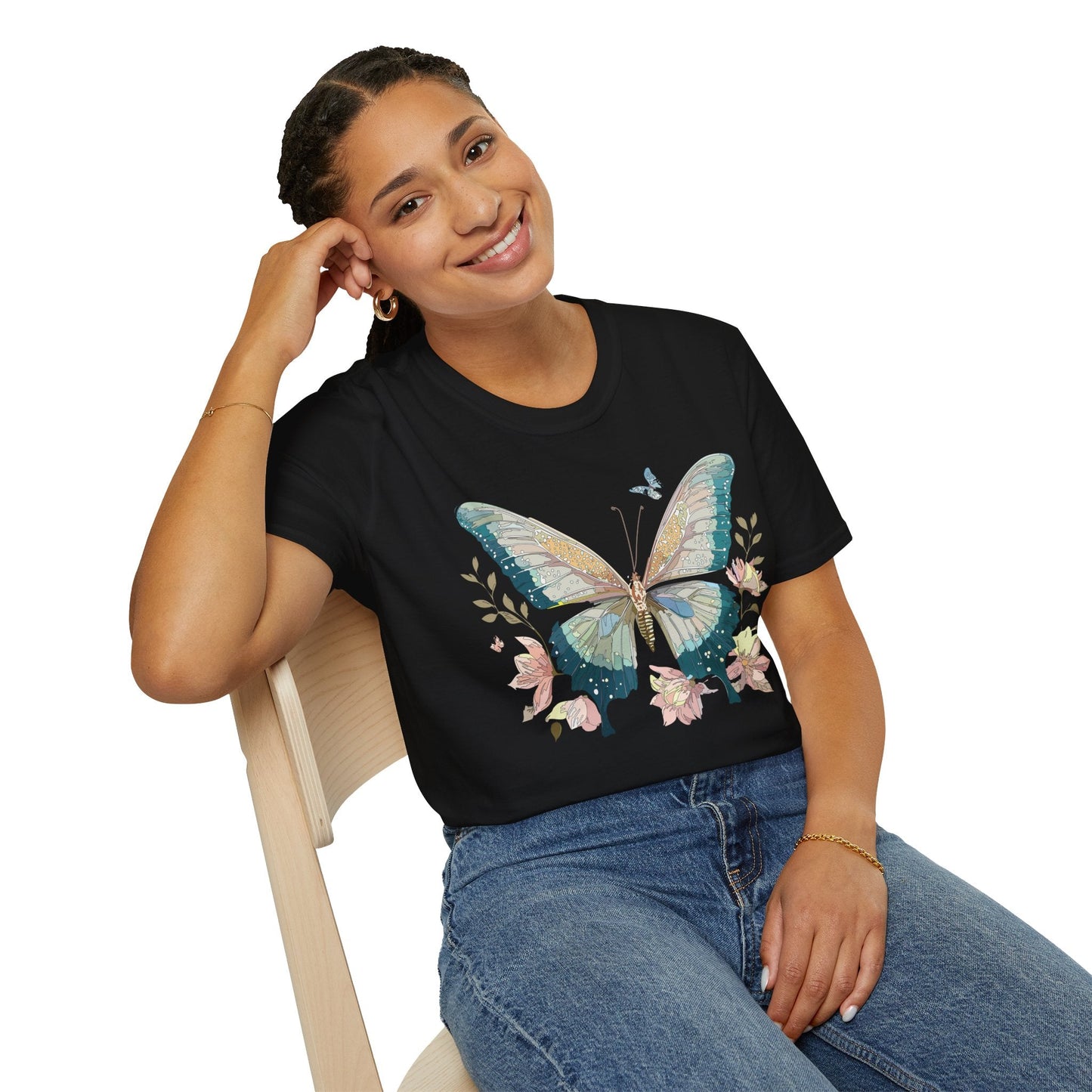 Butterfly T Shirt Unisex Softstyle Short Sleeve Gildan 64000 Monarch Inspired Shirt