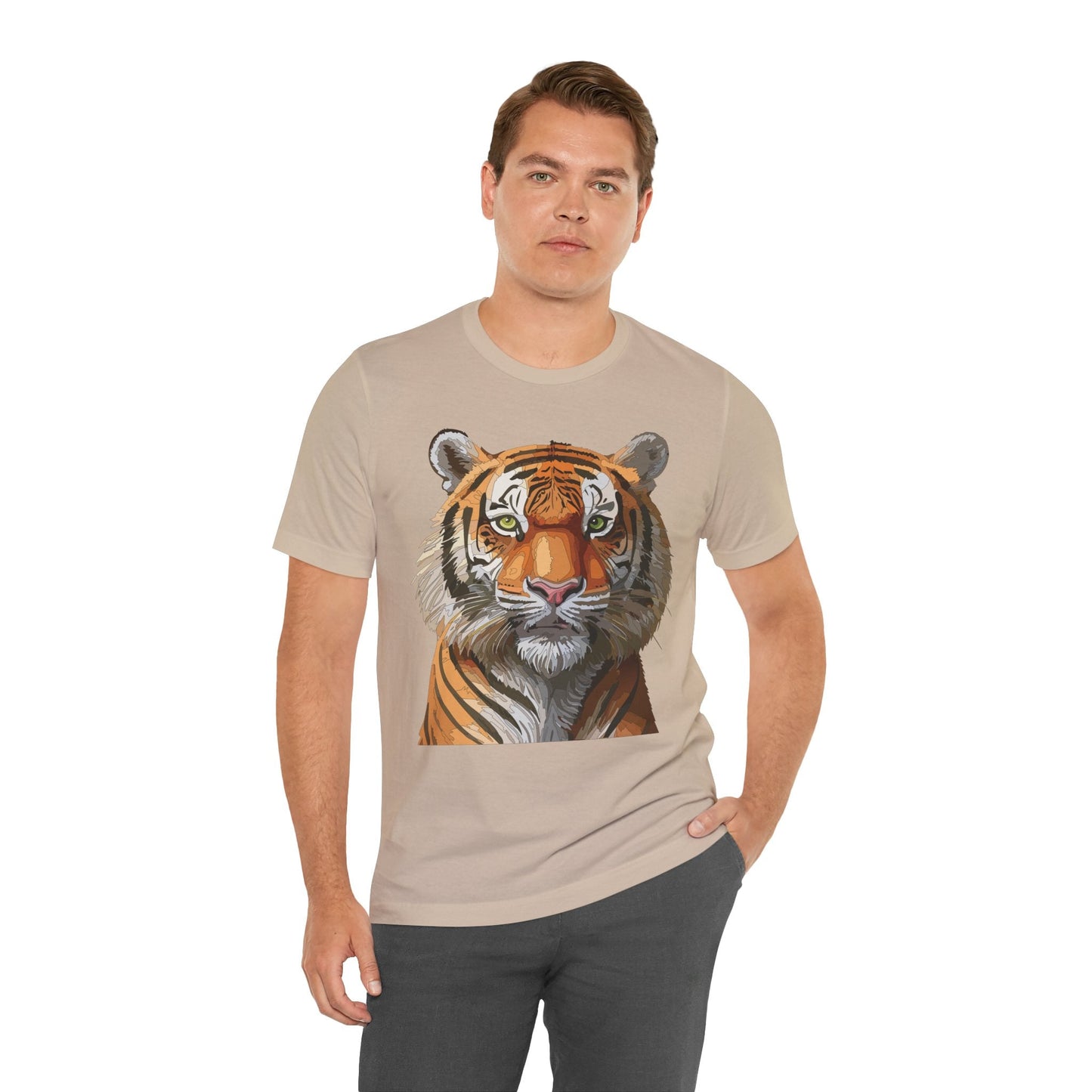 Unisex Animal Art Design Tee Shirt Wild Animals Graphic Tee Softstyle Gildan 64000
