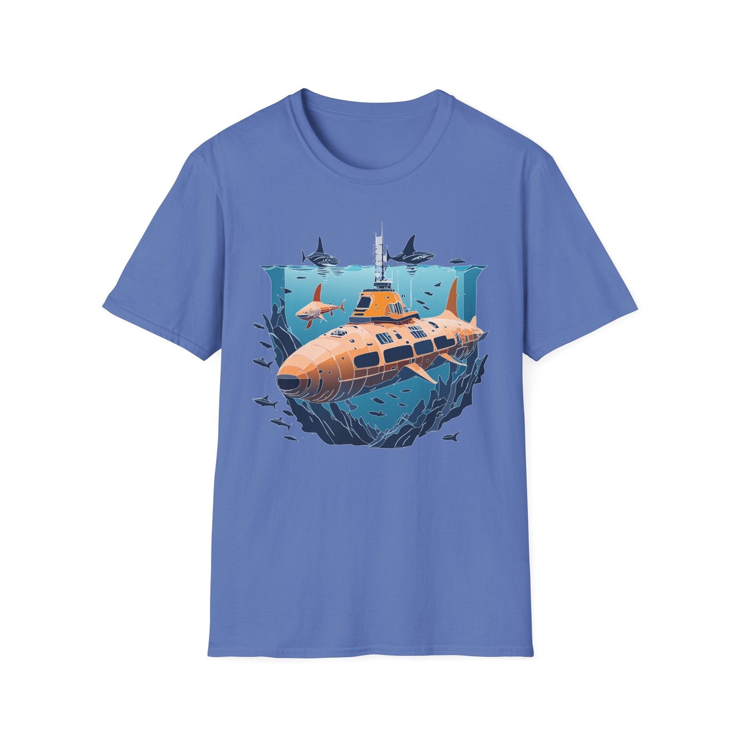 Ocean T Shirt Unisex Gildan Softstyle 64000 Ocean Theme Tee 100 Percent Cotton Fabric